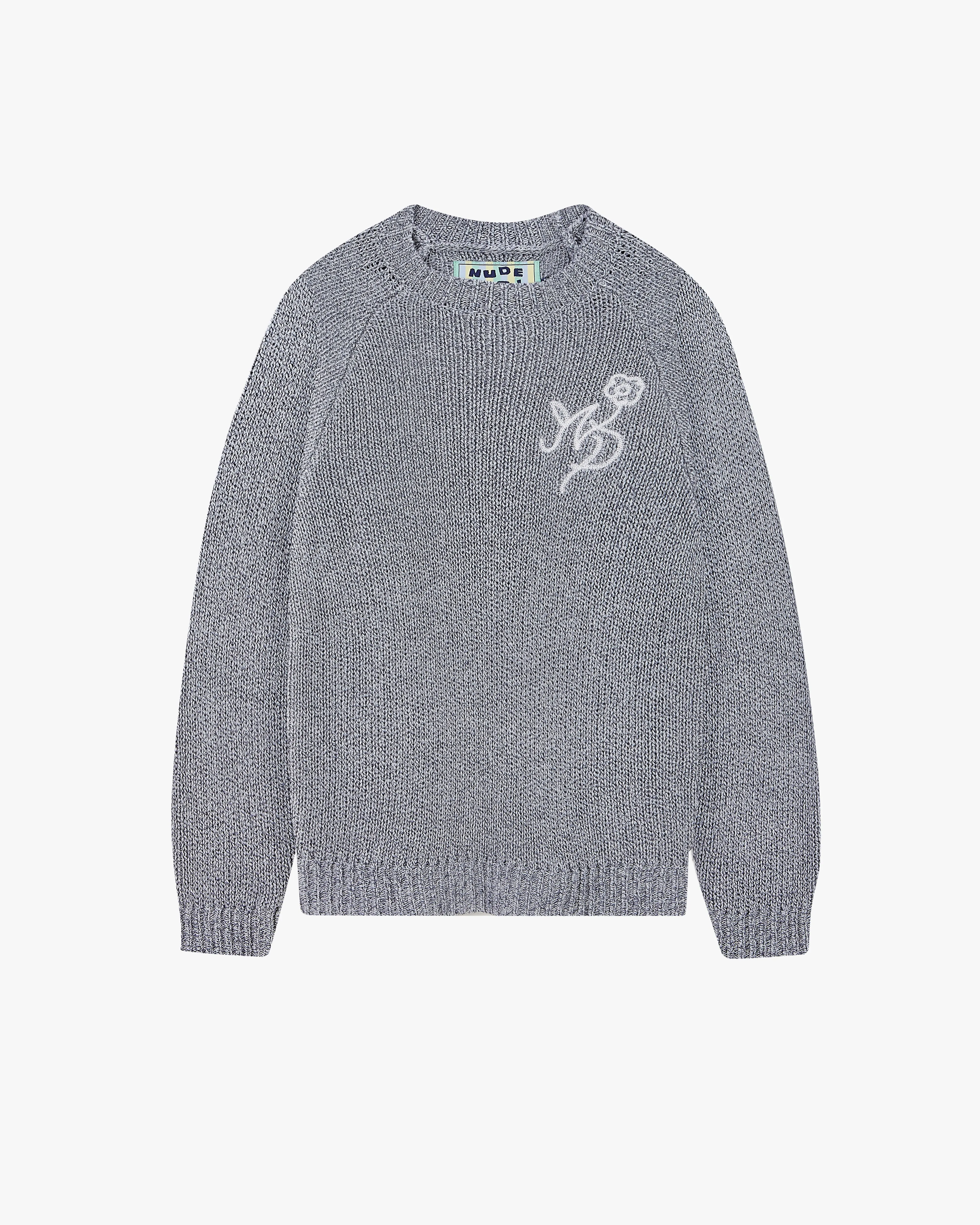 Jonion Knit Sweater Blue Melange sold by Nude Project