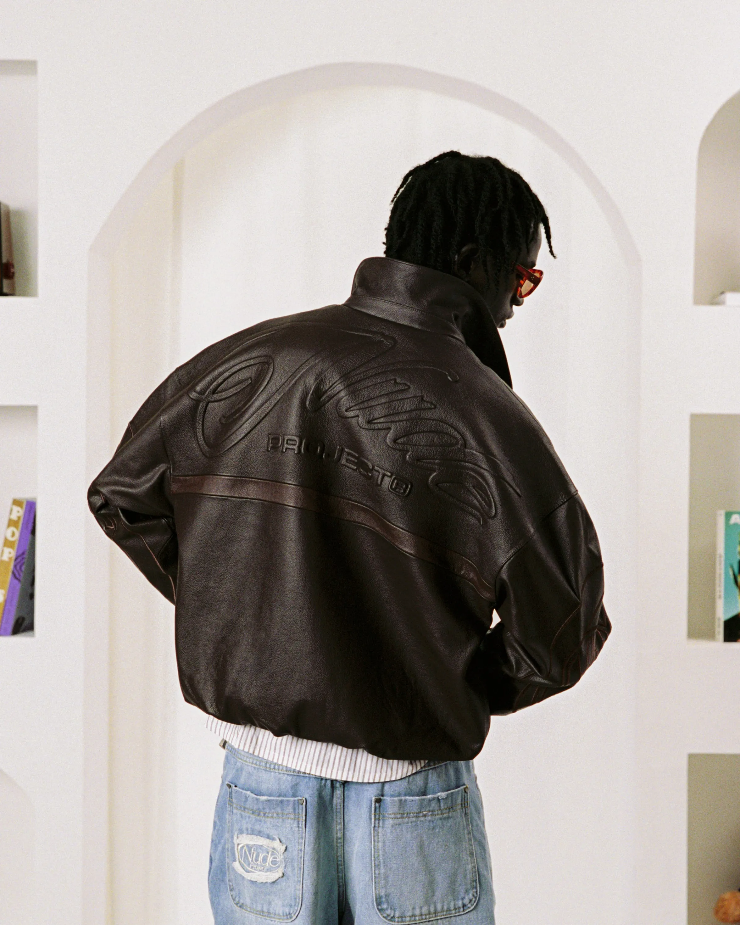 "The" Leather Jacket Brown sold by Nude Project product image thumbnail 3