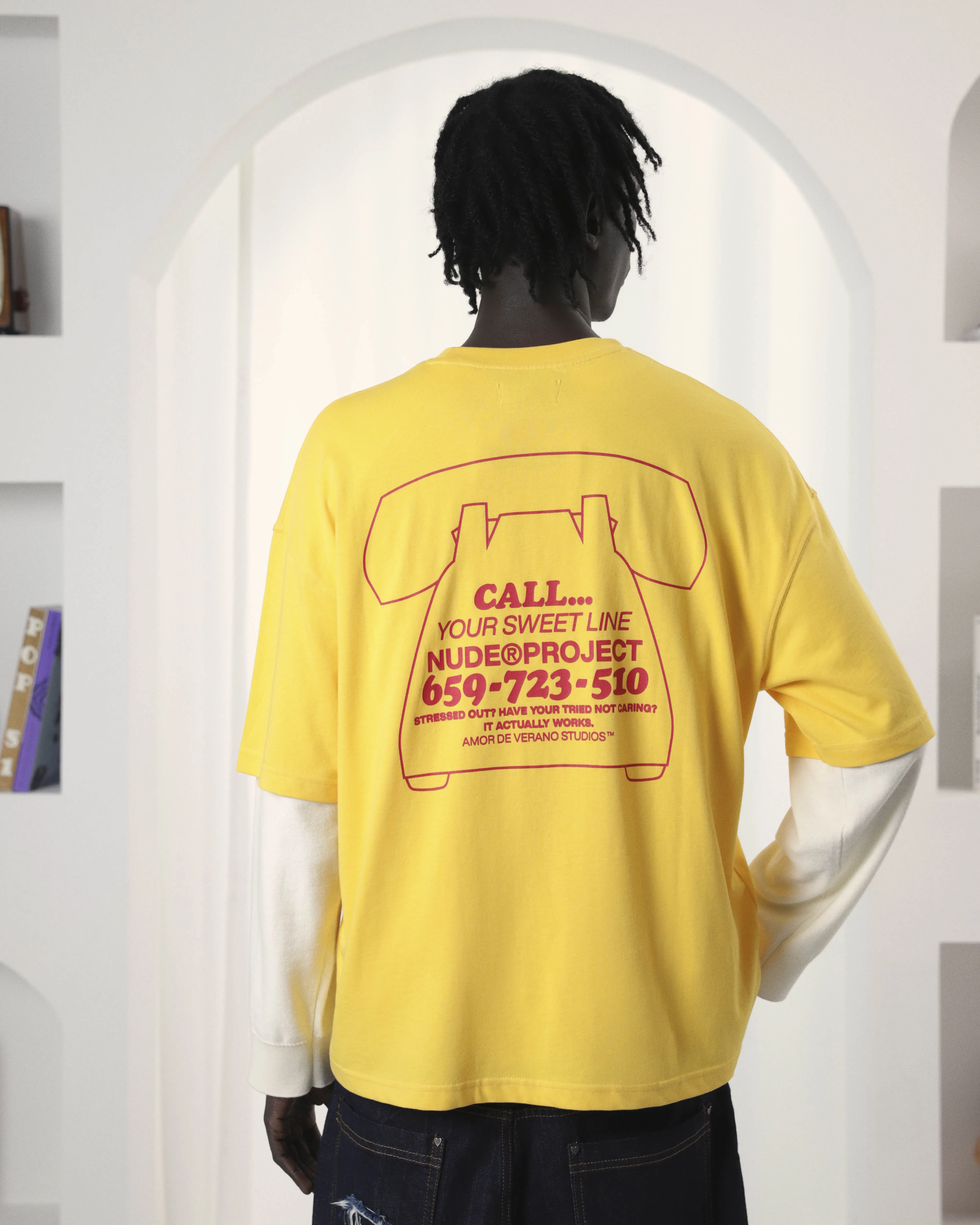 Call Tee Yellow sold by Nude Project product image thumbnail 3