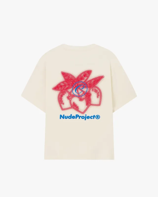Cherry Bomb Tee Marshmallow sold by Nude Project