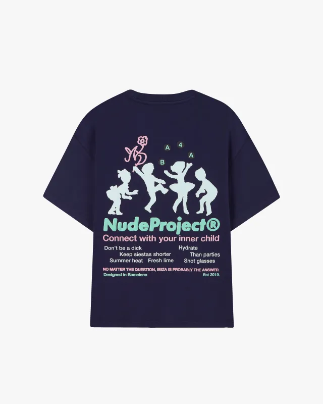 Lil'Rebel Tee Navy sold by Nude Project