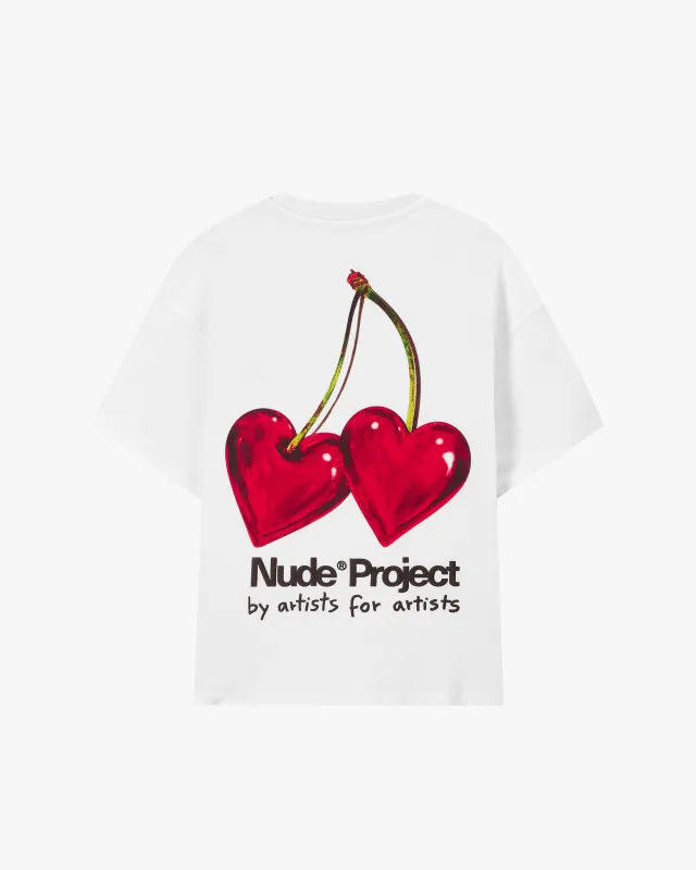 Juicy Cherry Tee White sold by Nude Project