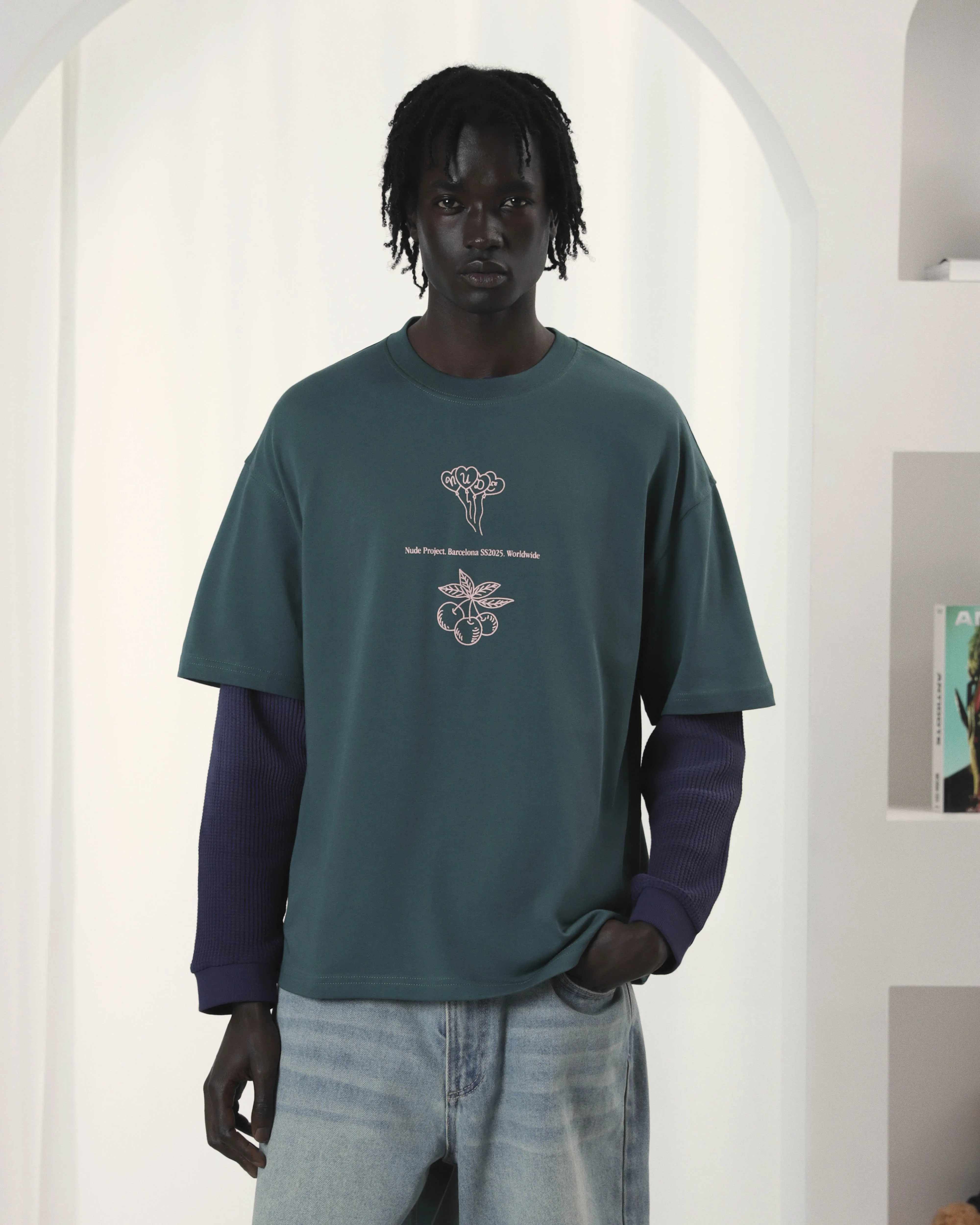 Swan Garden Tee Green sold by Nude Project product image thumbnail 4