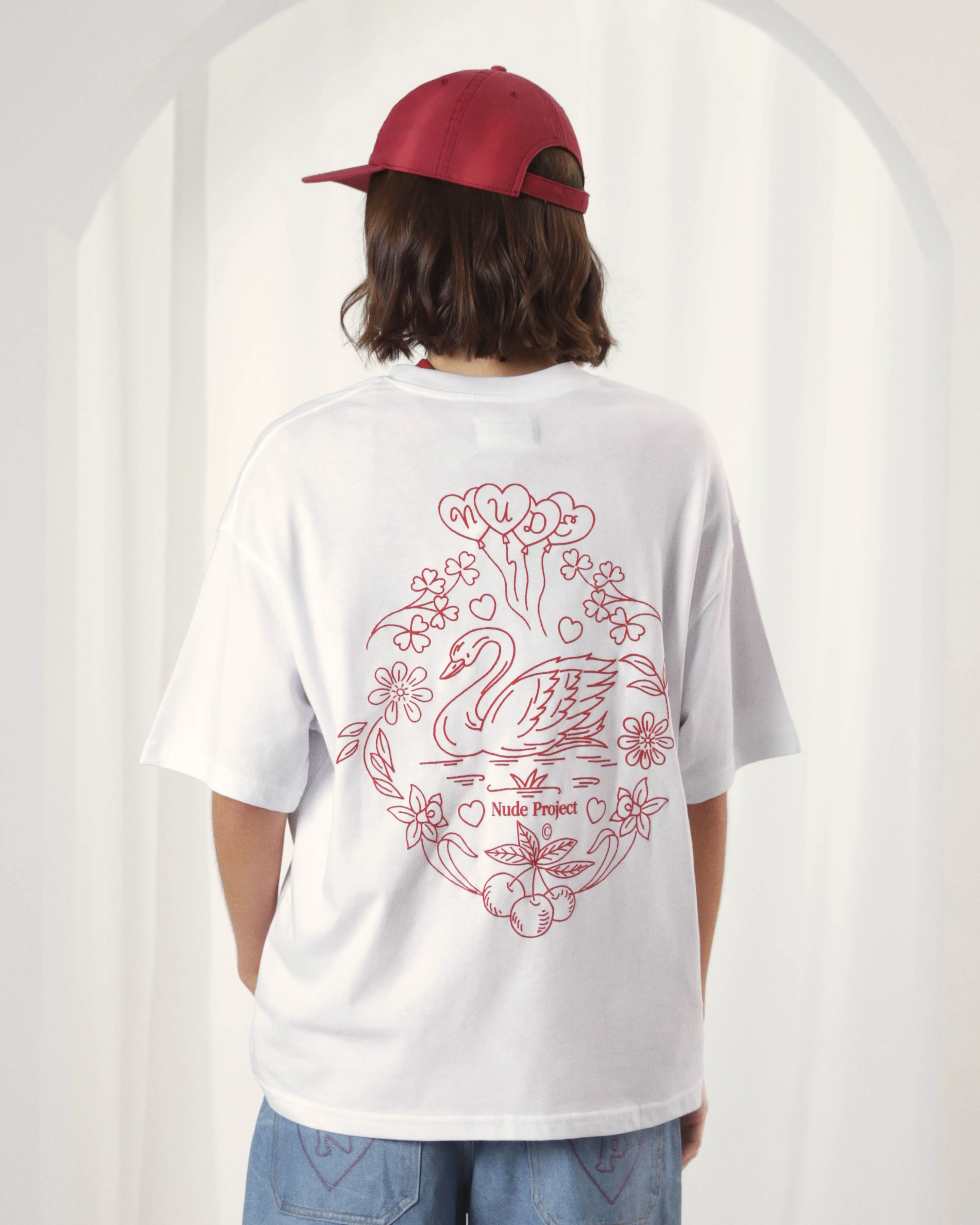 Swan Garden Tee White sold by Nude Project product image thumbnail 3