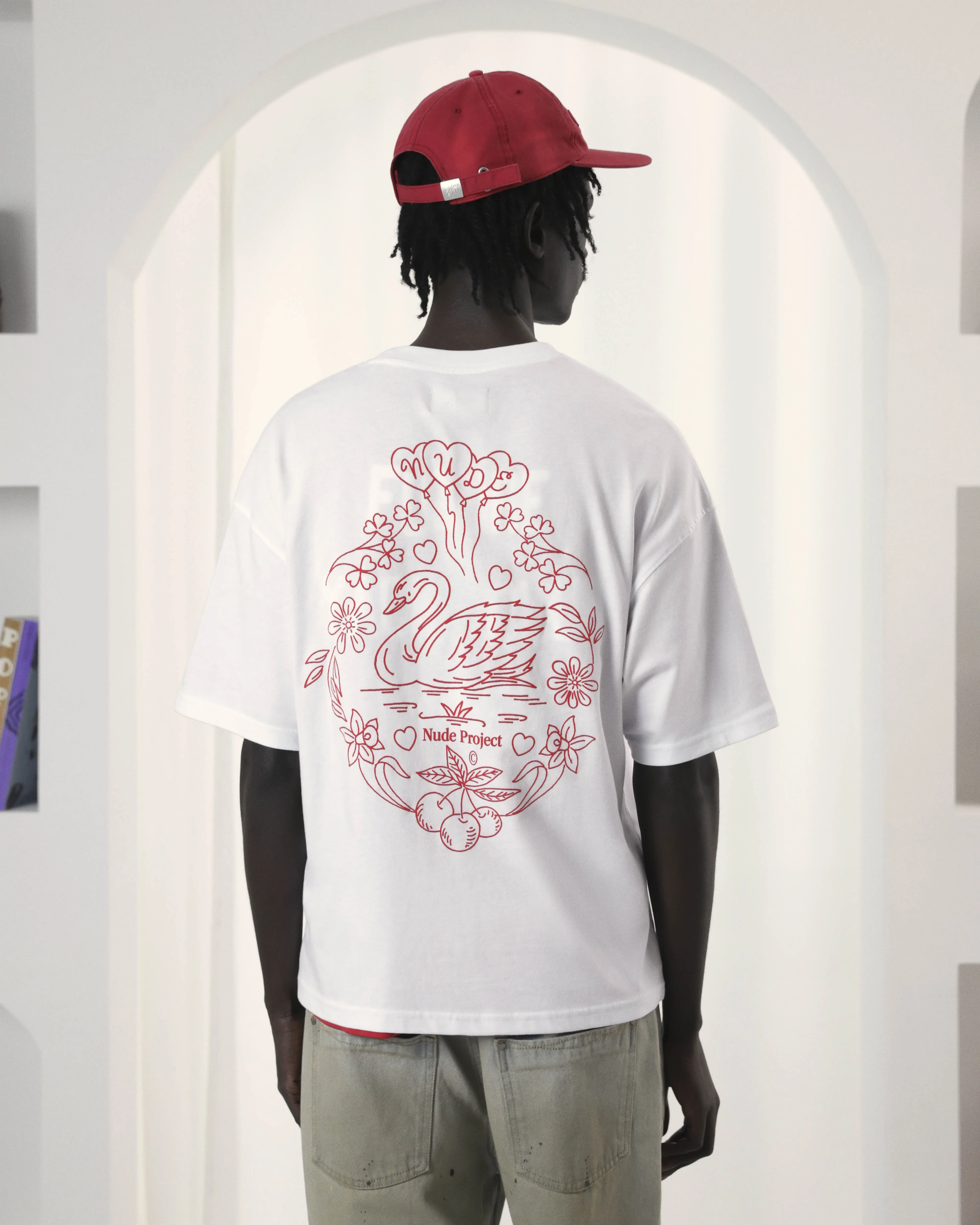 Swan Garden Tee White sold by Nude Project product image thumbnail 2