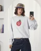 Apple Crew Sweatshirt Grey Melange sold by Nude Project