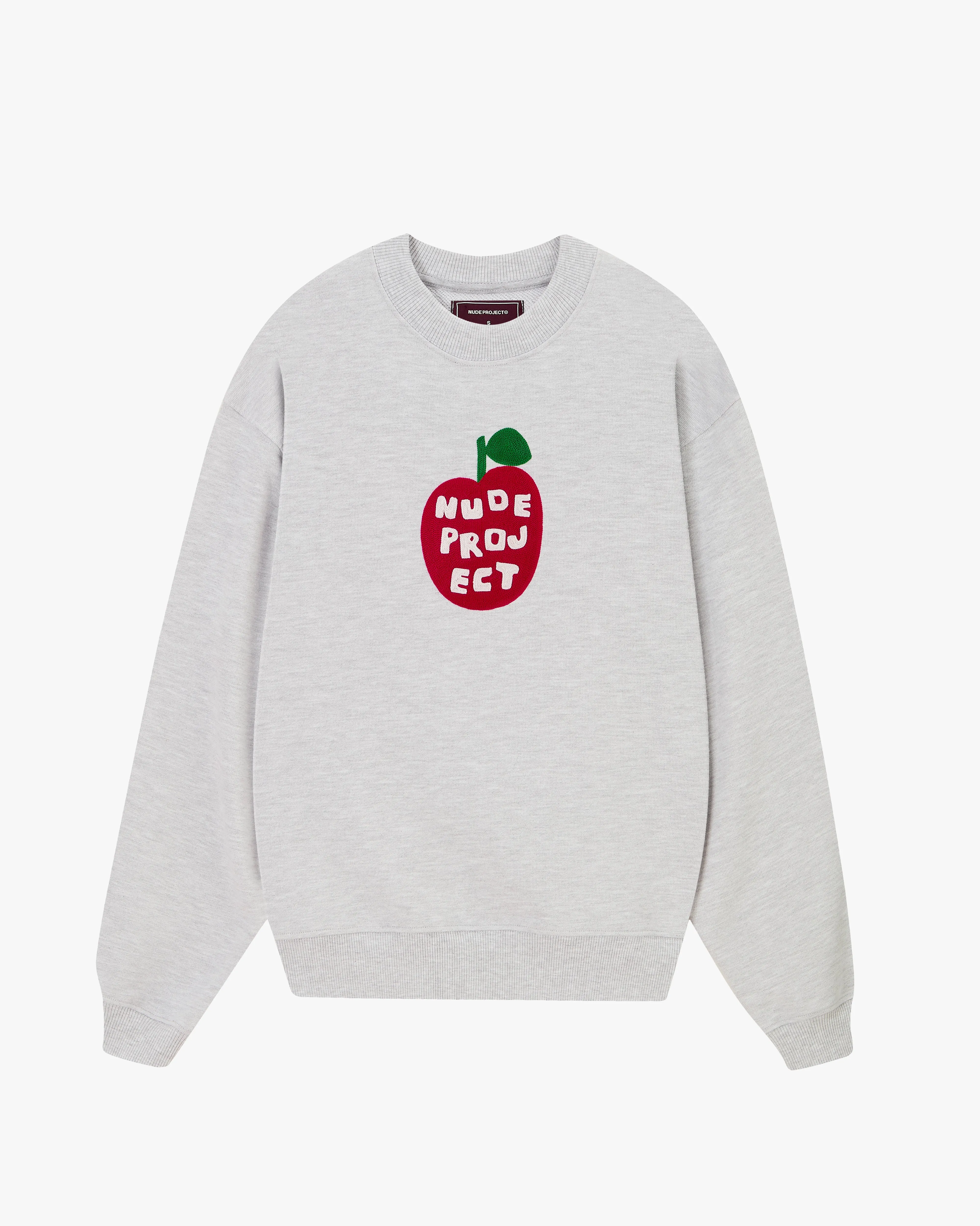 Apple Crew Sweatshirt Grey Melange sold by Nude Project