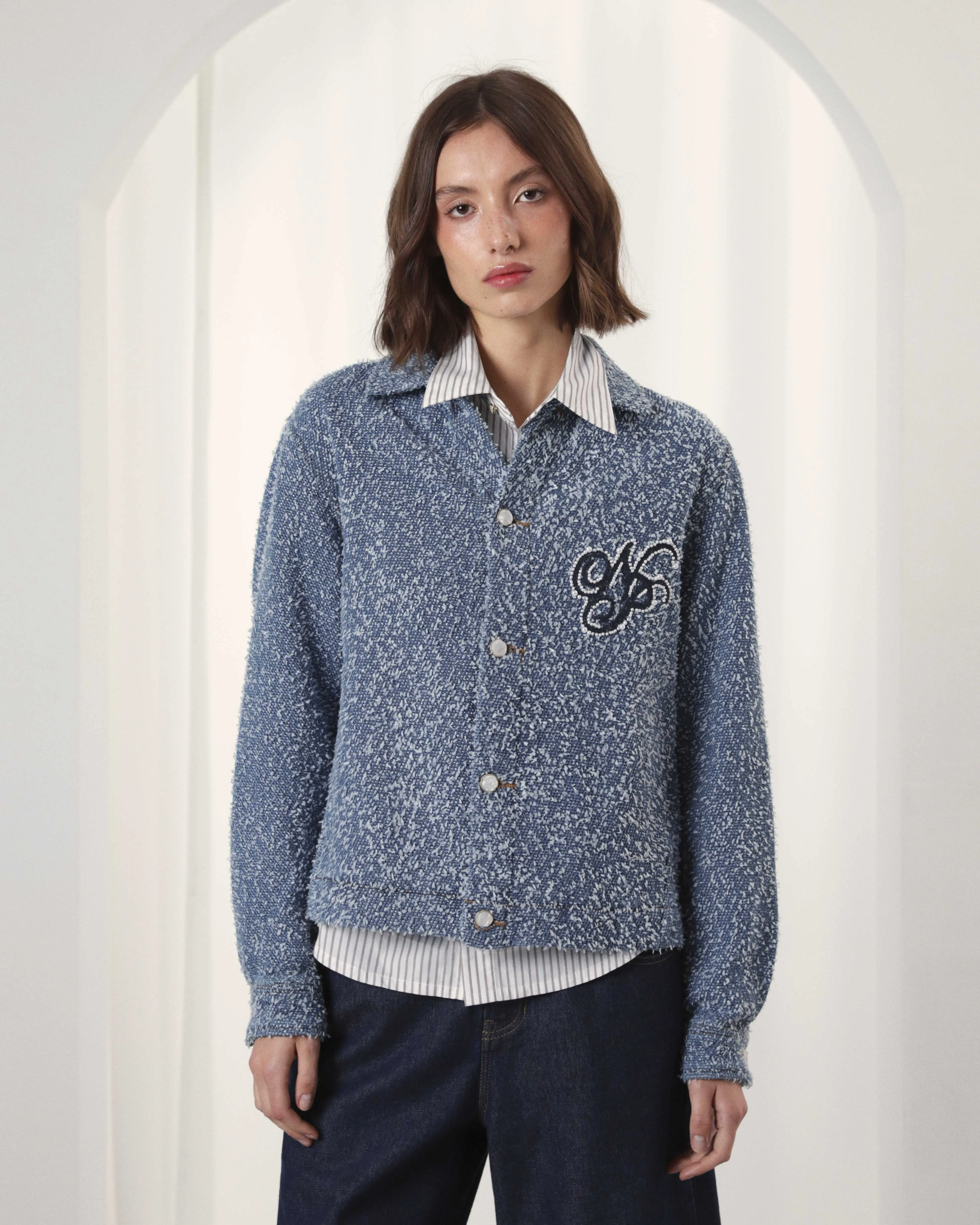 Boucle Trucker Jacket sold by Nude Project product image thumbnail 3