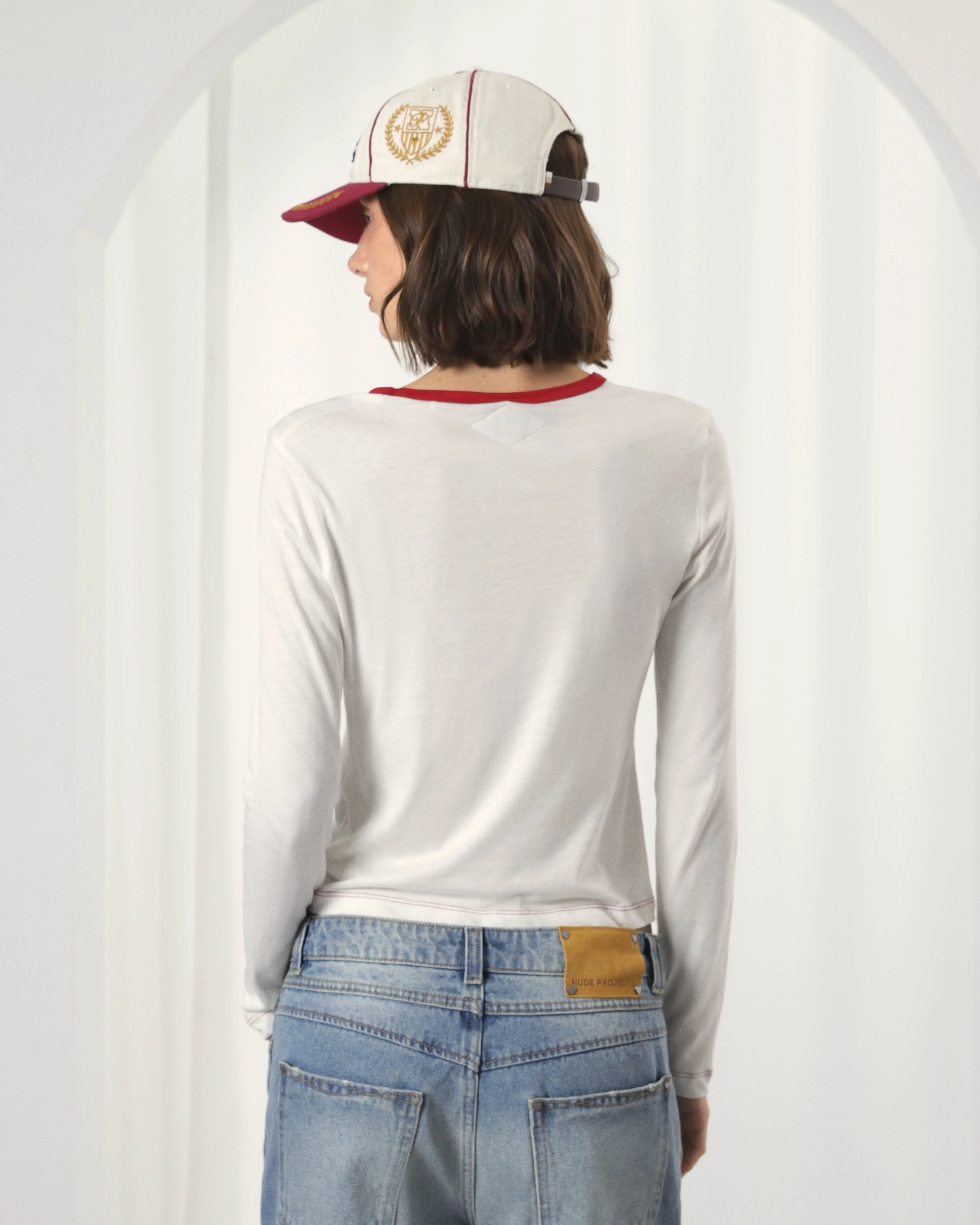 Poetic Long-Sleeve Tee Off-White sold by Nude Project product image thumbnail 4