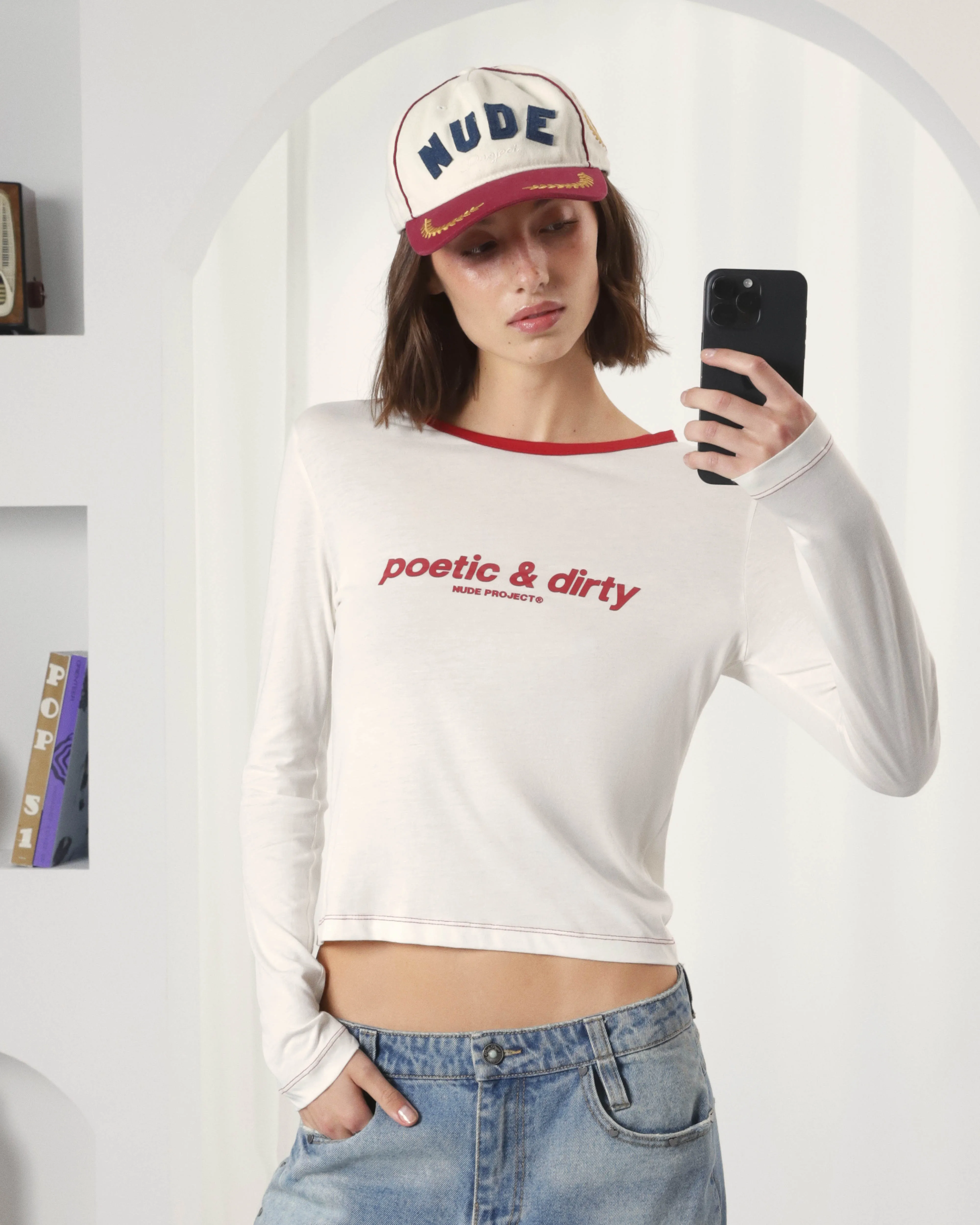 Poetic Long-Sleeve Tee Off-White sold by Nude Project product image thumbnail 2