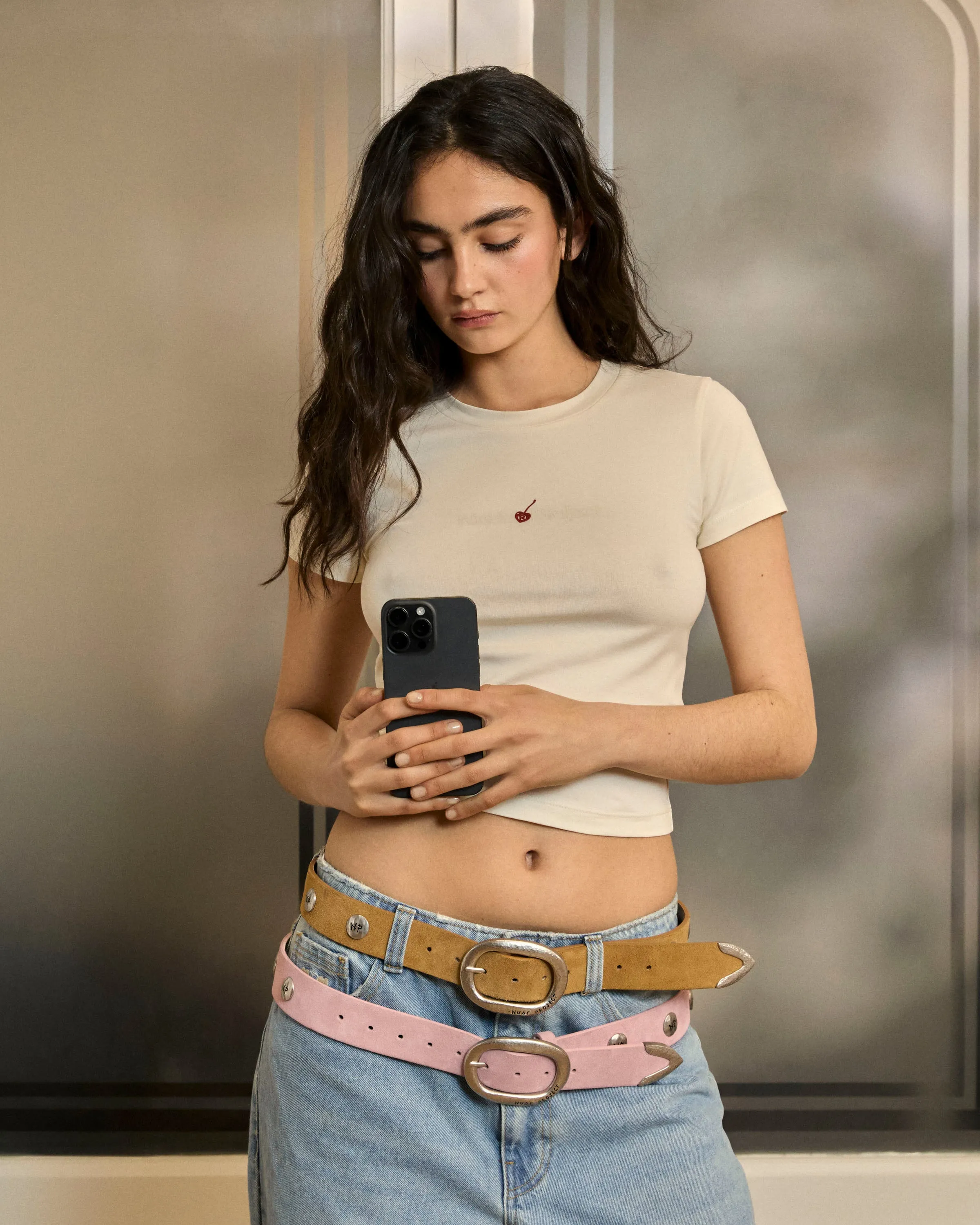 Suede Belt Pink sold by Nude Project product image thumbnail 2
