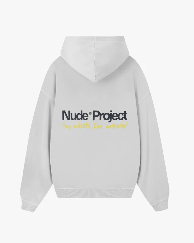 Cult Hoodie Washed Light Grey sold by Nude Project