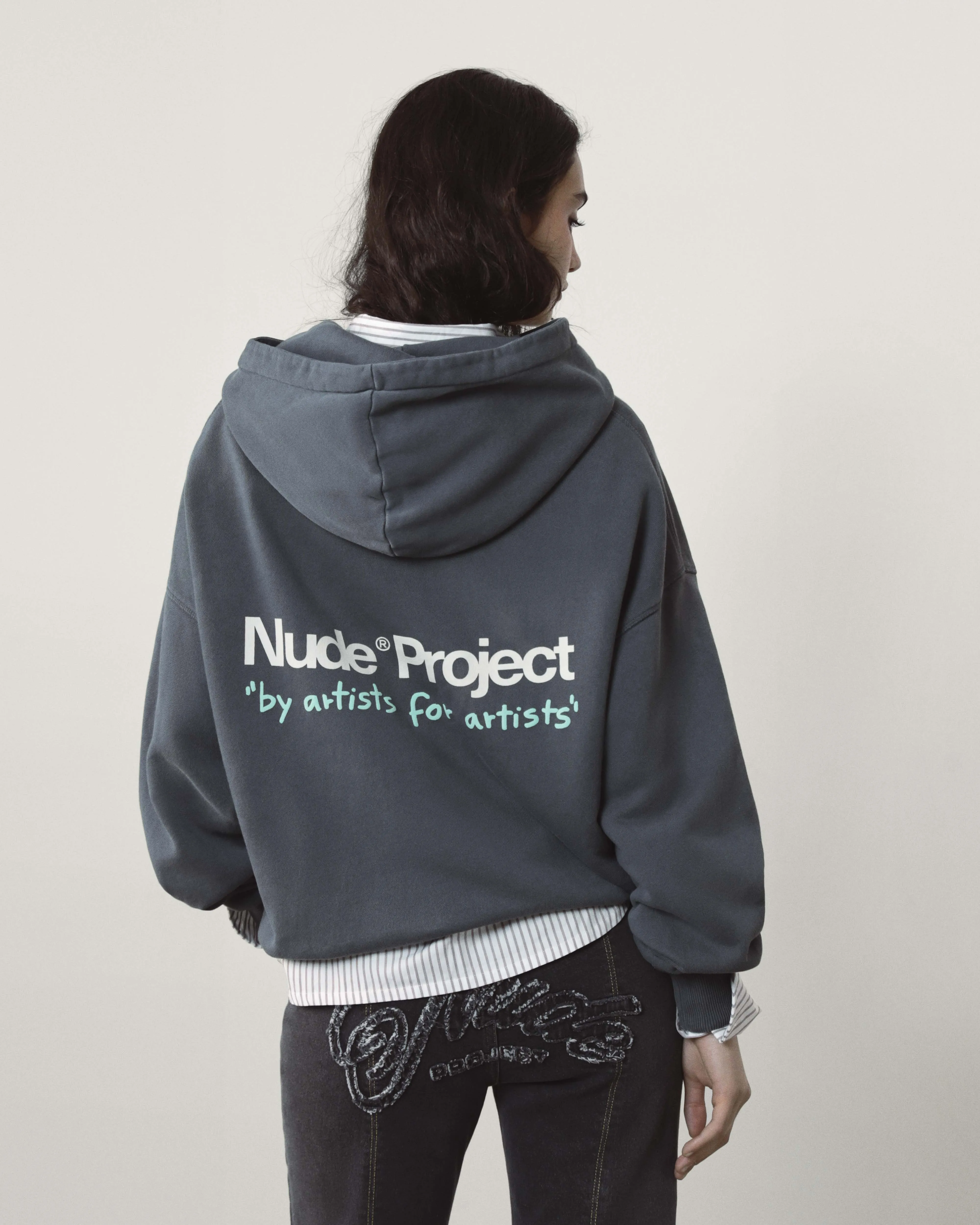 Cult Hoodie Washed Ash sold by Nude Project product image thumbnail 4