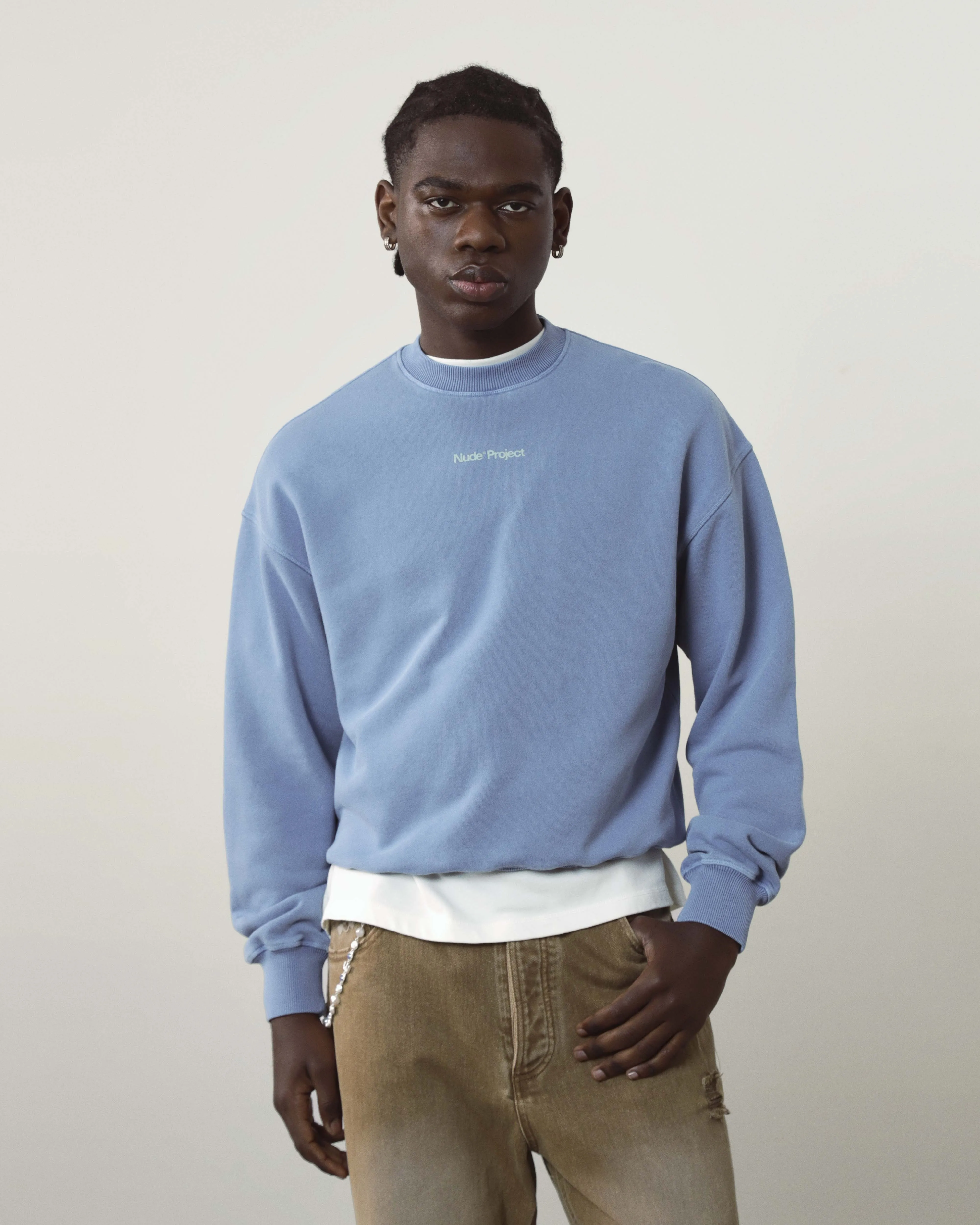 Cult Sweatshirt Washed Stone Blue sold by Nude Project product image thumbnail 2