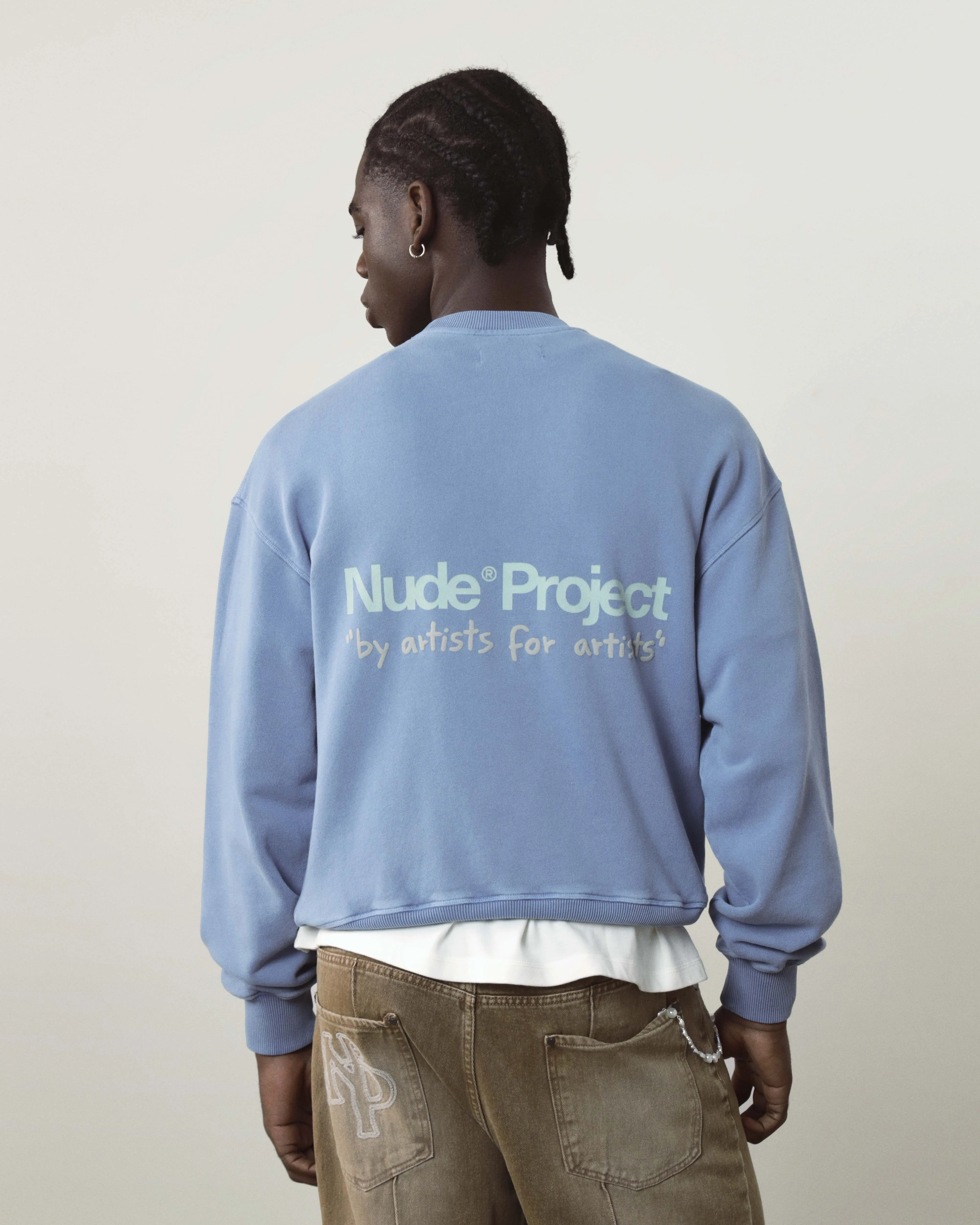 Cult Sweatshirt Washed Stone Blue sold by Nude Project product image thumbnail 3