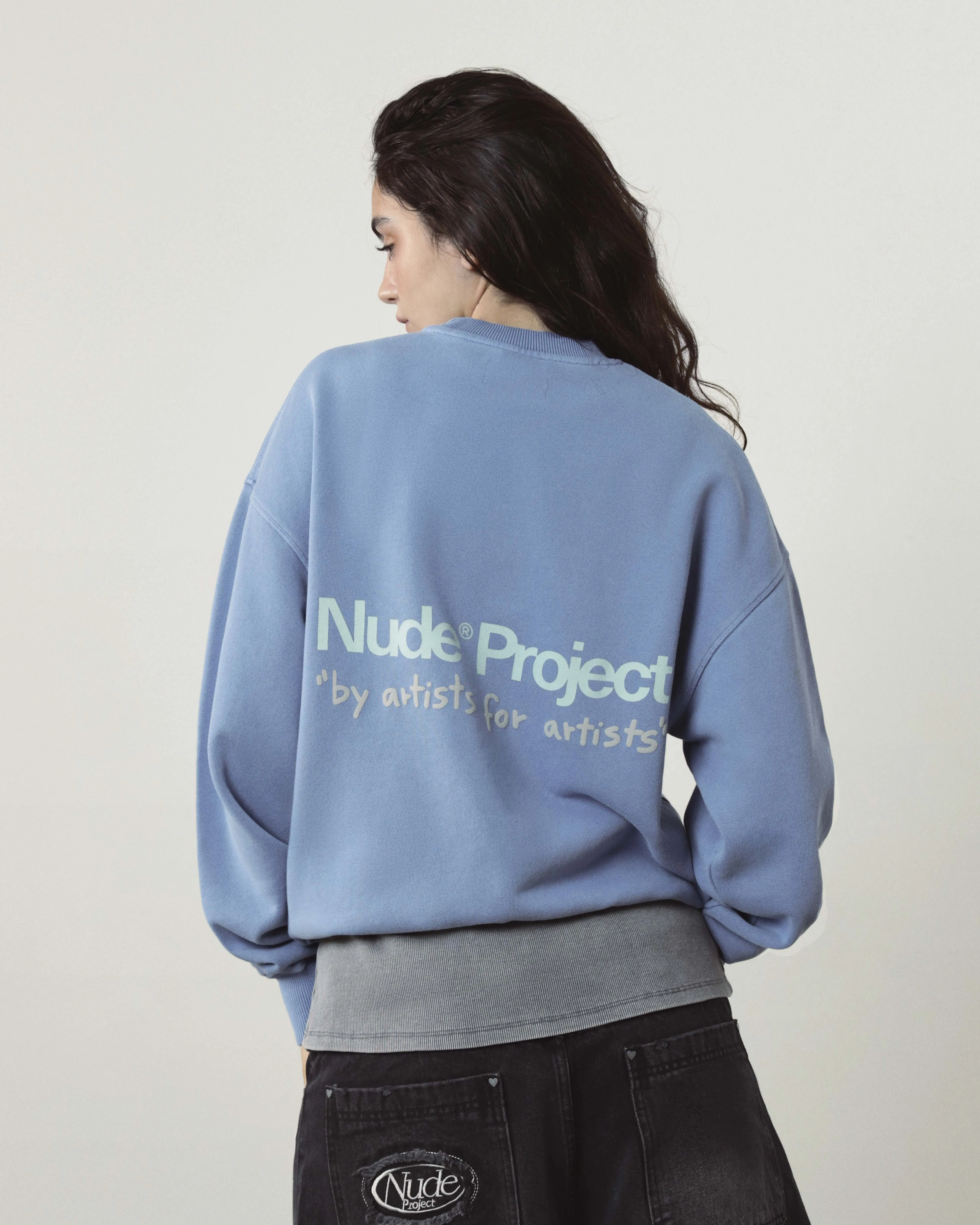 Cult Sweatshirt Washed Stone Blue sold by Nude Project product image thumbnail 4