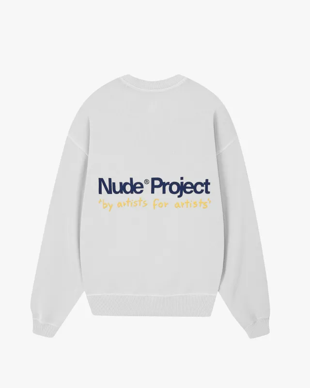 Cult Sweatshirt Washed Light Grey sold by Nude Project