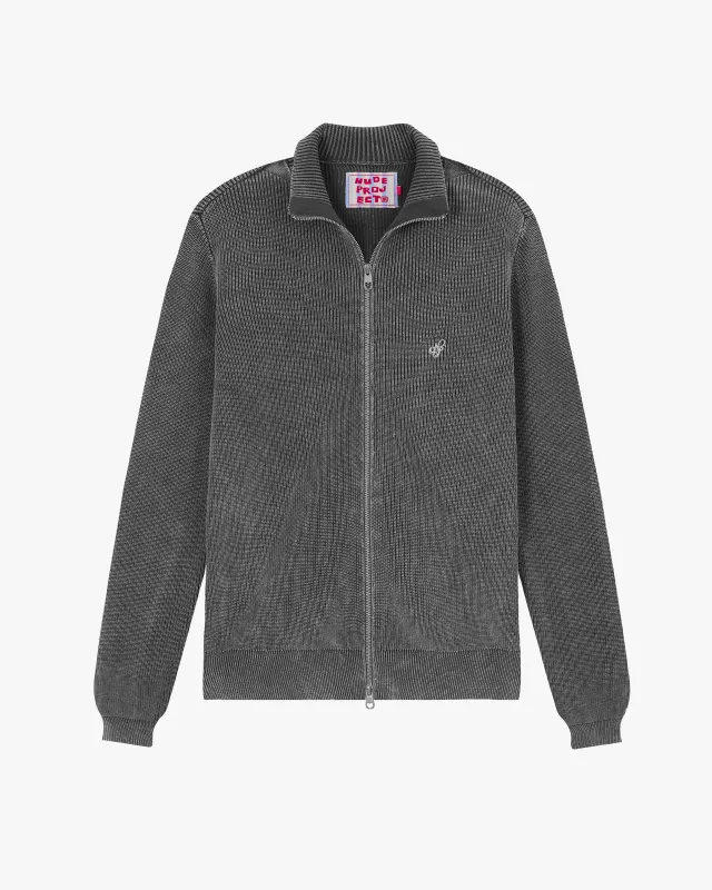 Shady Knit Zip-Up Cardigan Ash sold by Nude Project