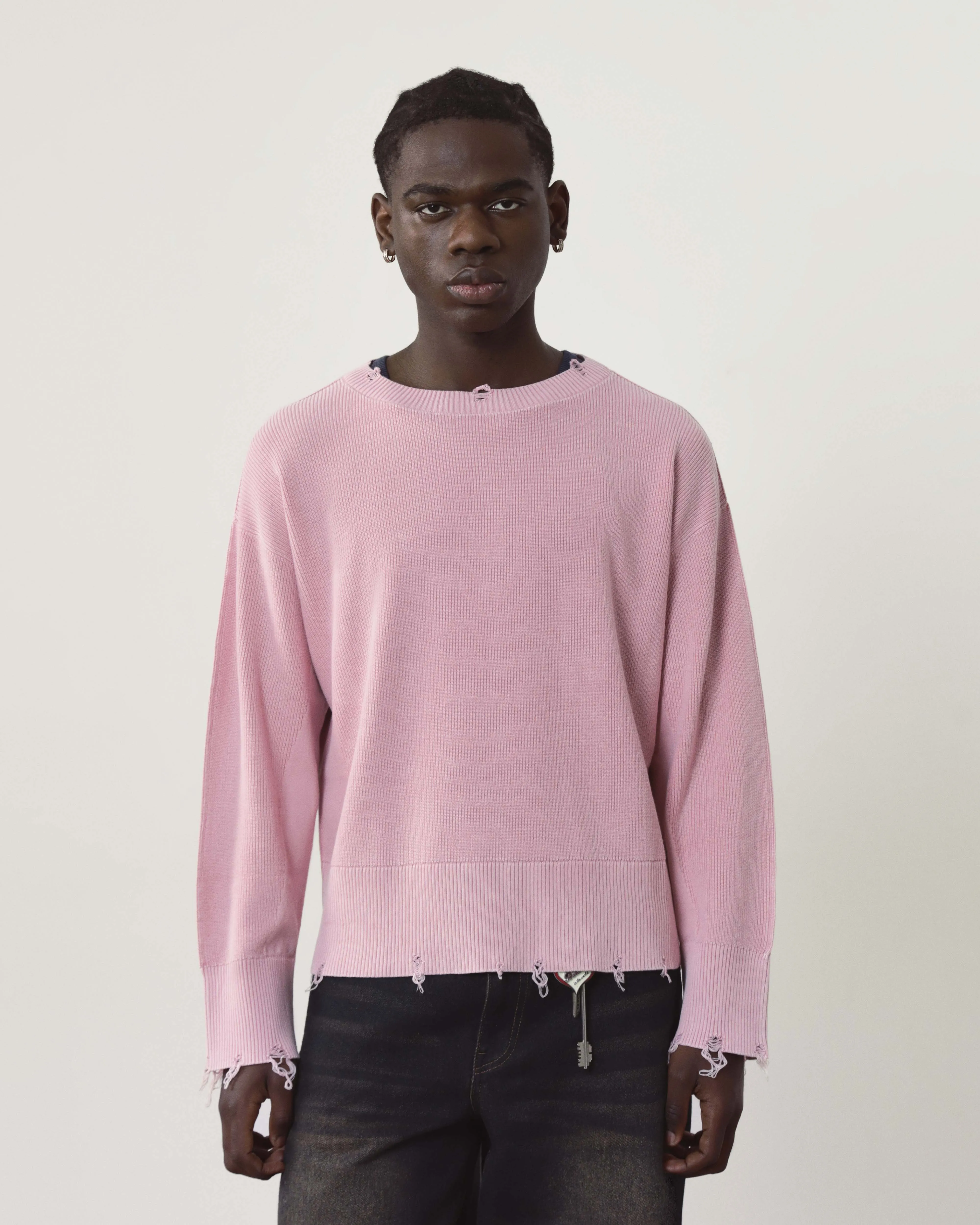Perfect Cropped Knit Sweater Pink sold by Nude Project product image thumbnail 4