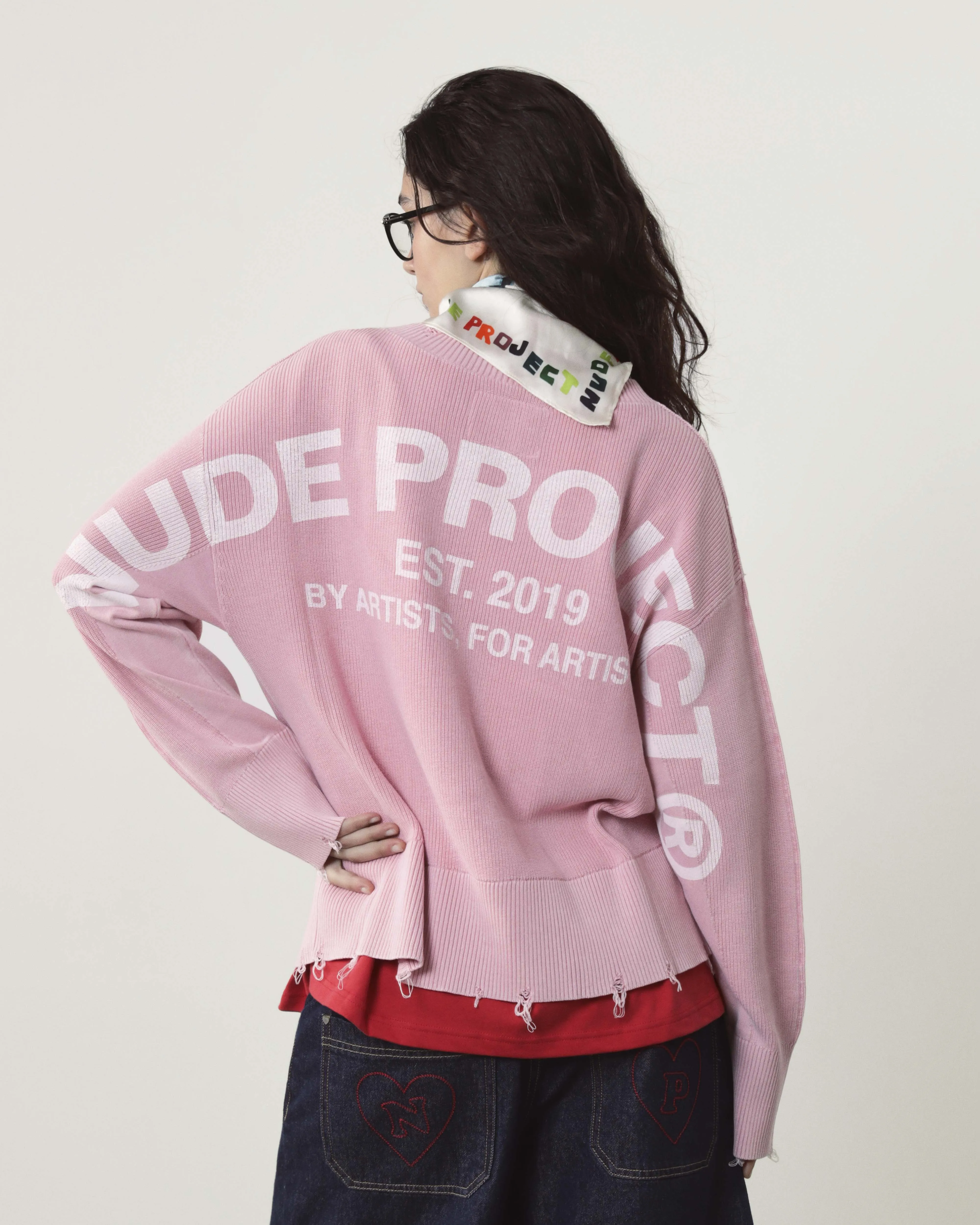 Perfect Cropped Knit Sweater Pink sold by Nude Project product image thumbnail 5
