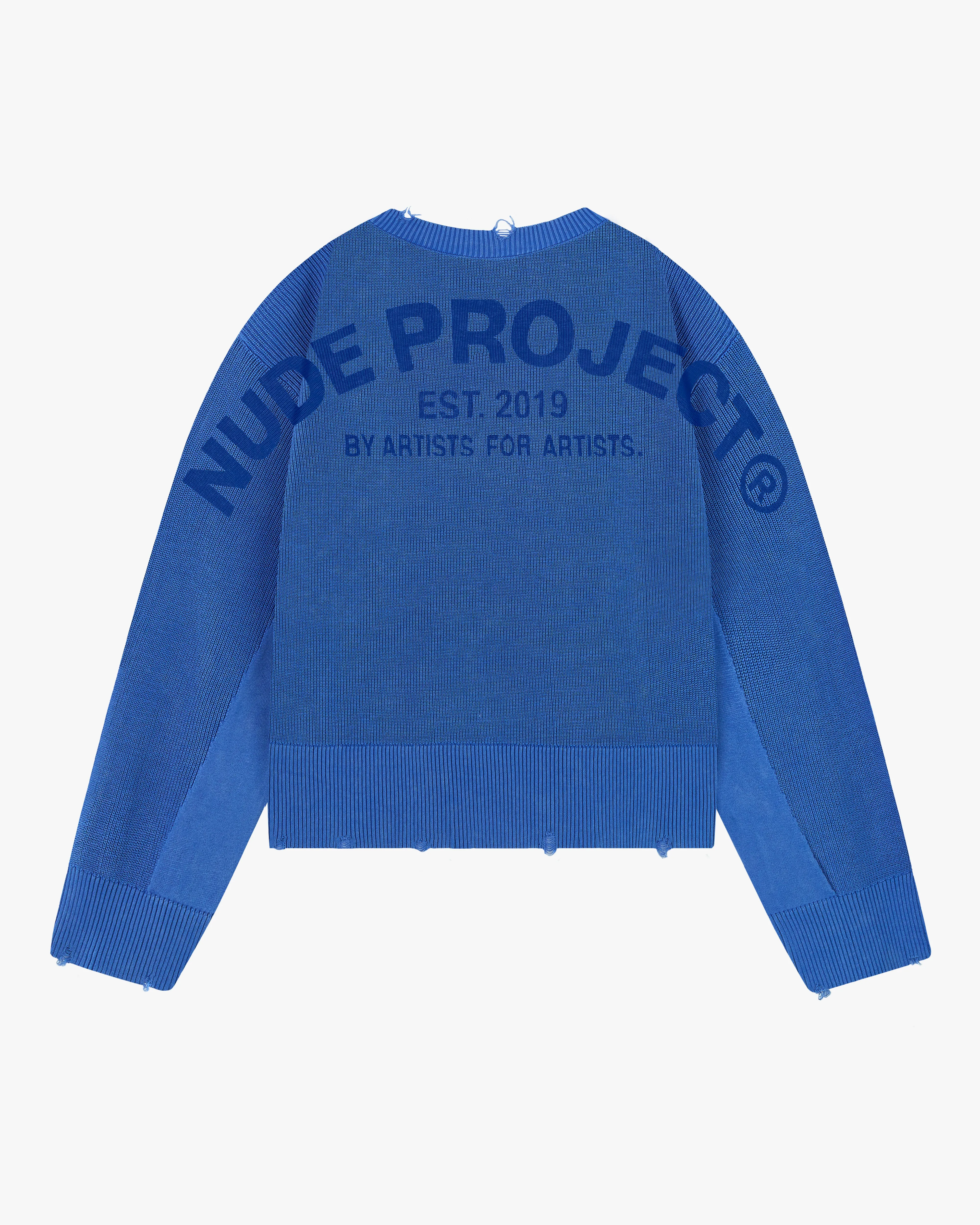 Perfect Cropped Knit Sweater Blue sold by Nude Project