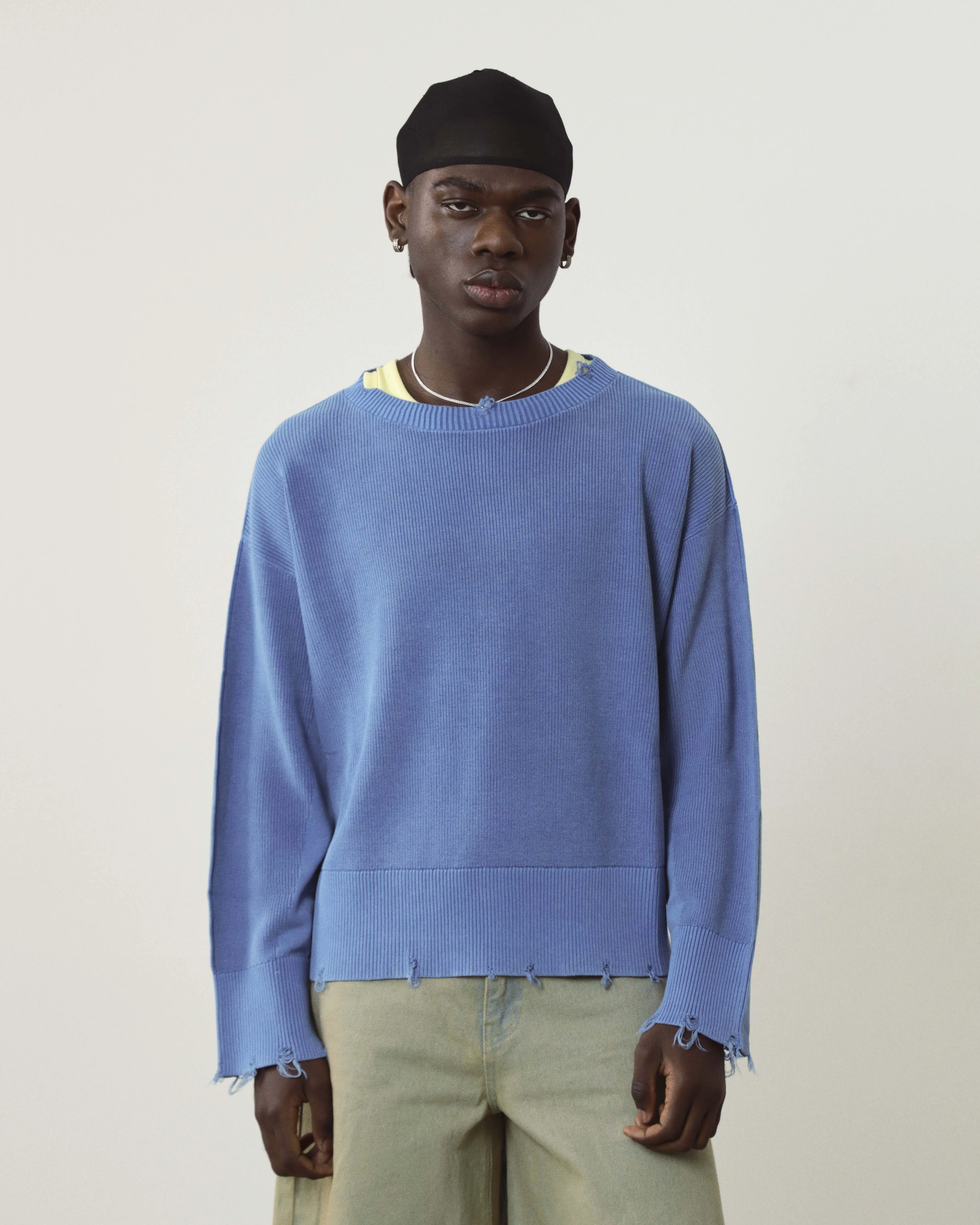 Perfect Cropped Knit Sweater Blue sold by Nude Project product image thumbnail 2