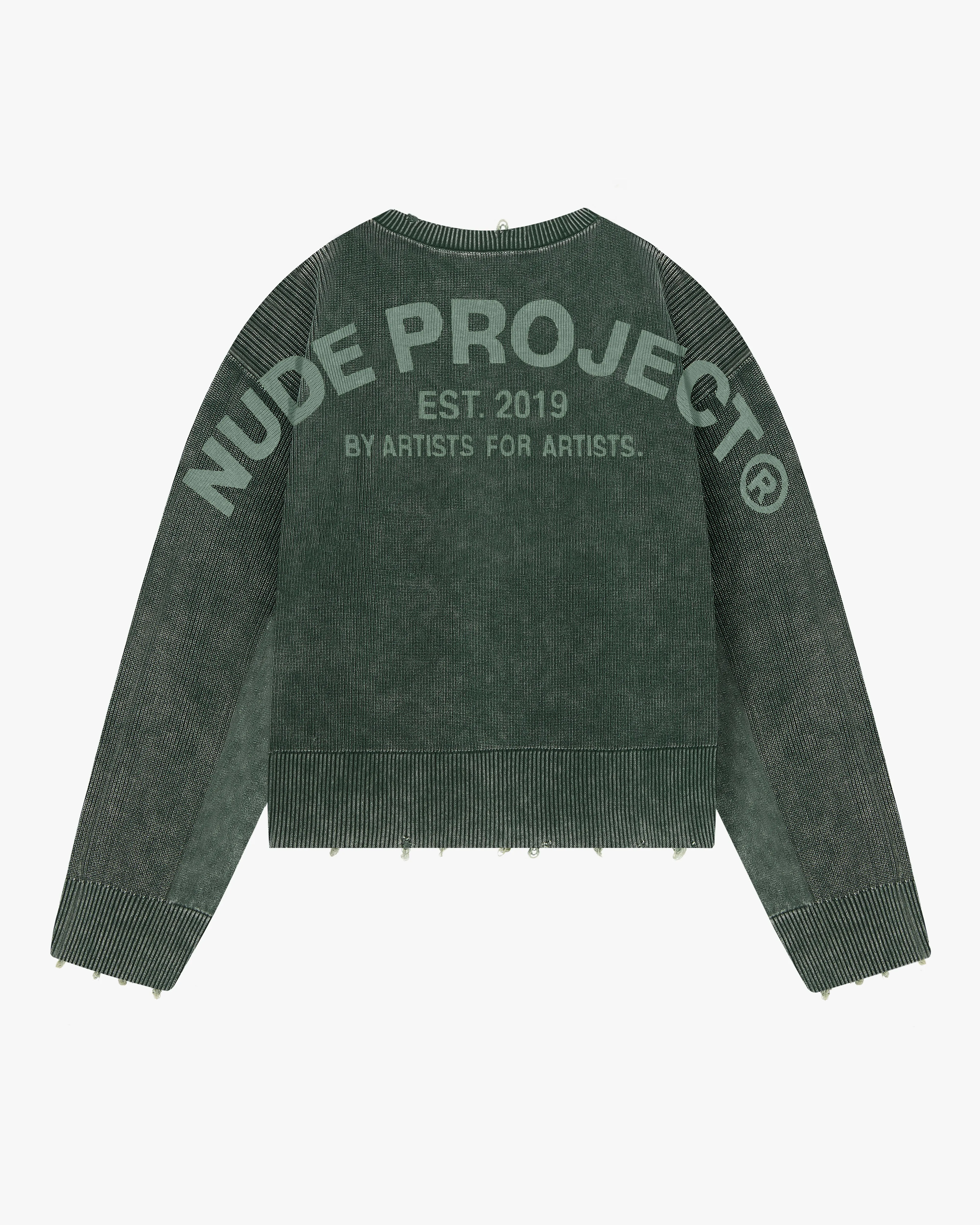 Perfect Cropped Knit Sweater Green sold by Nude Project