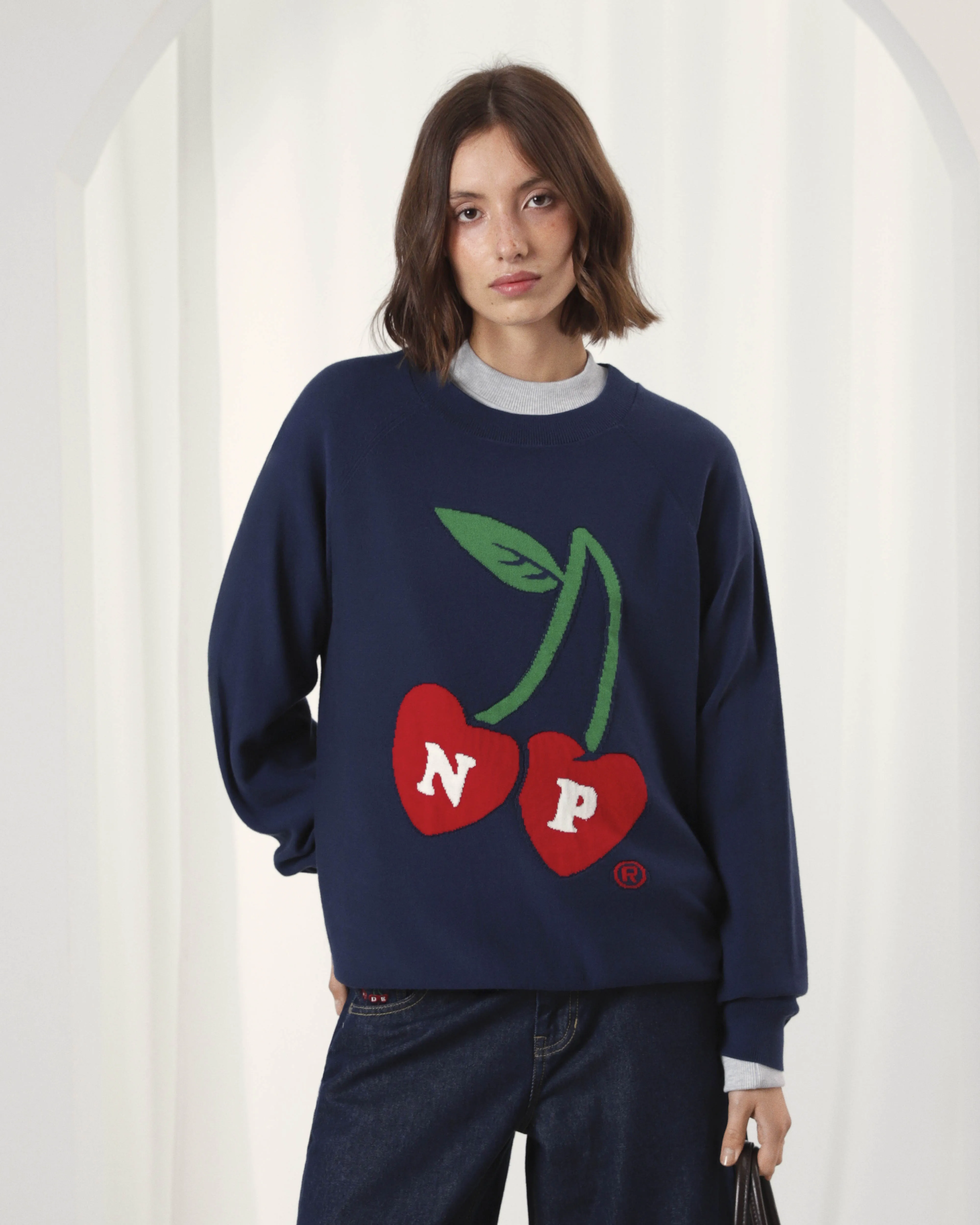 Cerise Knit Sweater Navy sold by Nude Project product image thumbnail 5