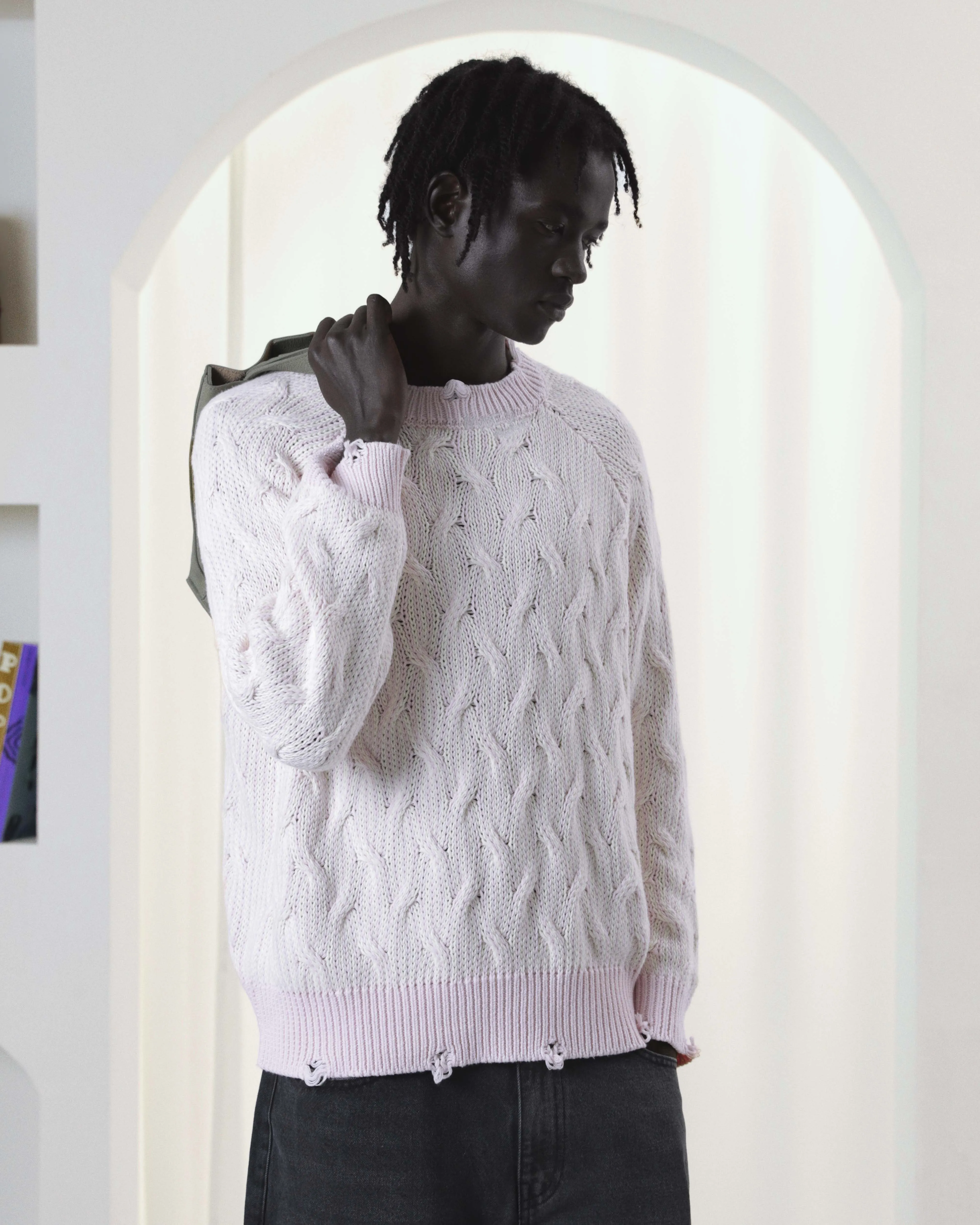Sour Cable Knit Sweater Pink sold by Nude Project product image thumbnail 2