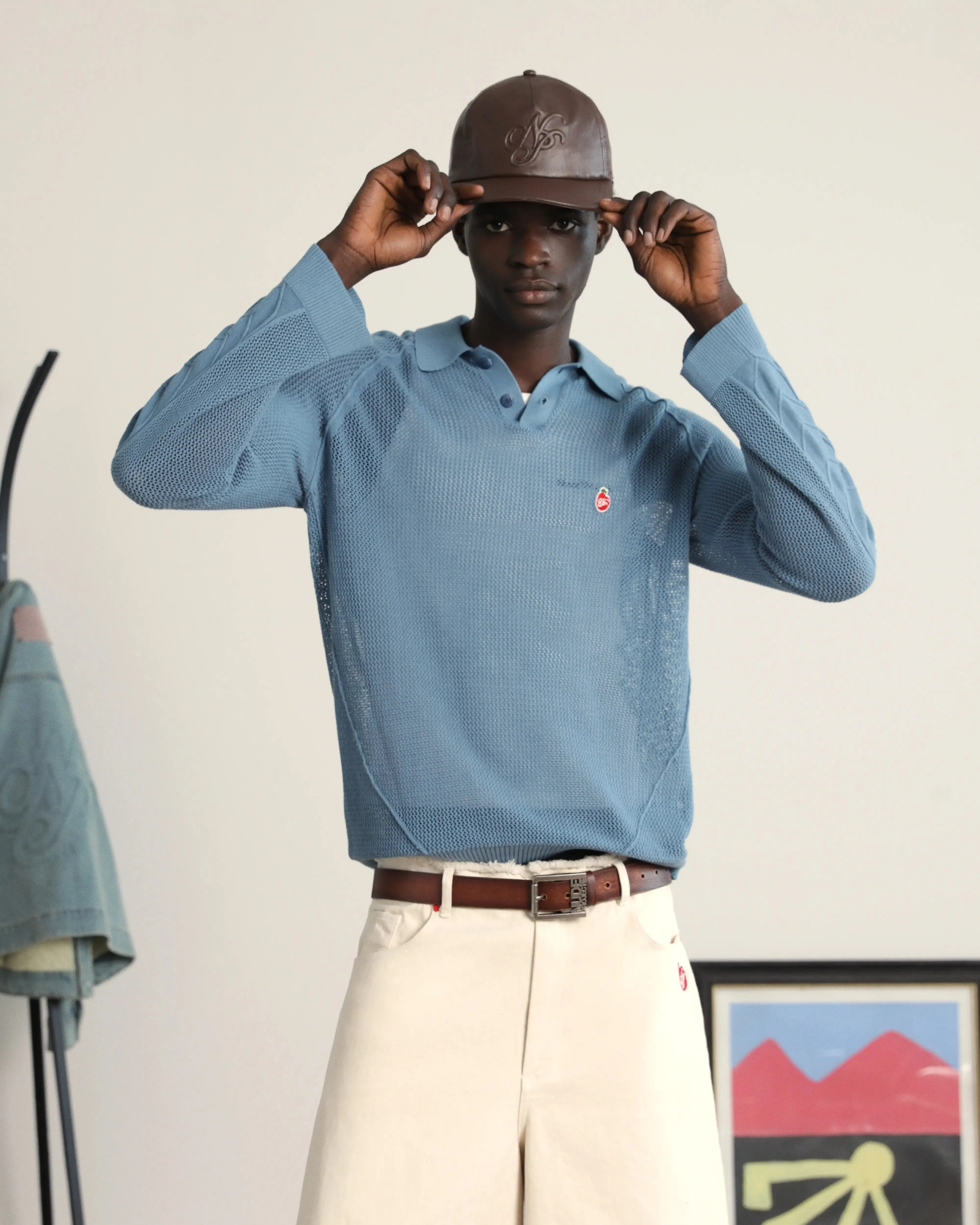 Raglan Knit Polo Blue sold by Nude Project product image thumbnail 2