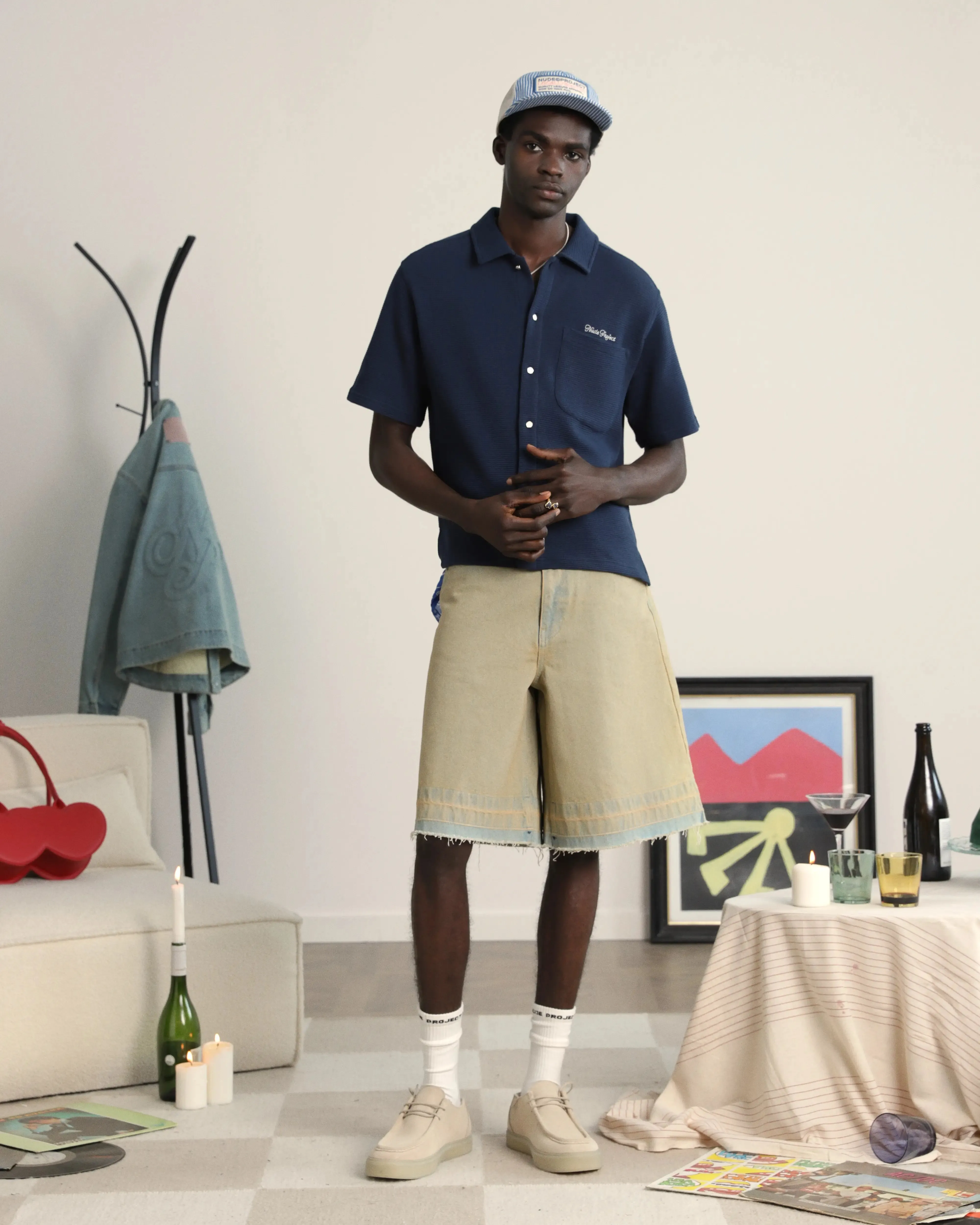 Marbella Waffle Shirt Navy sold by Nude Project product image thumbnail 5