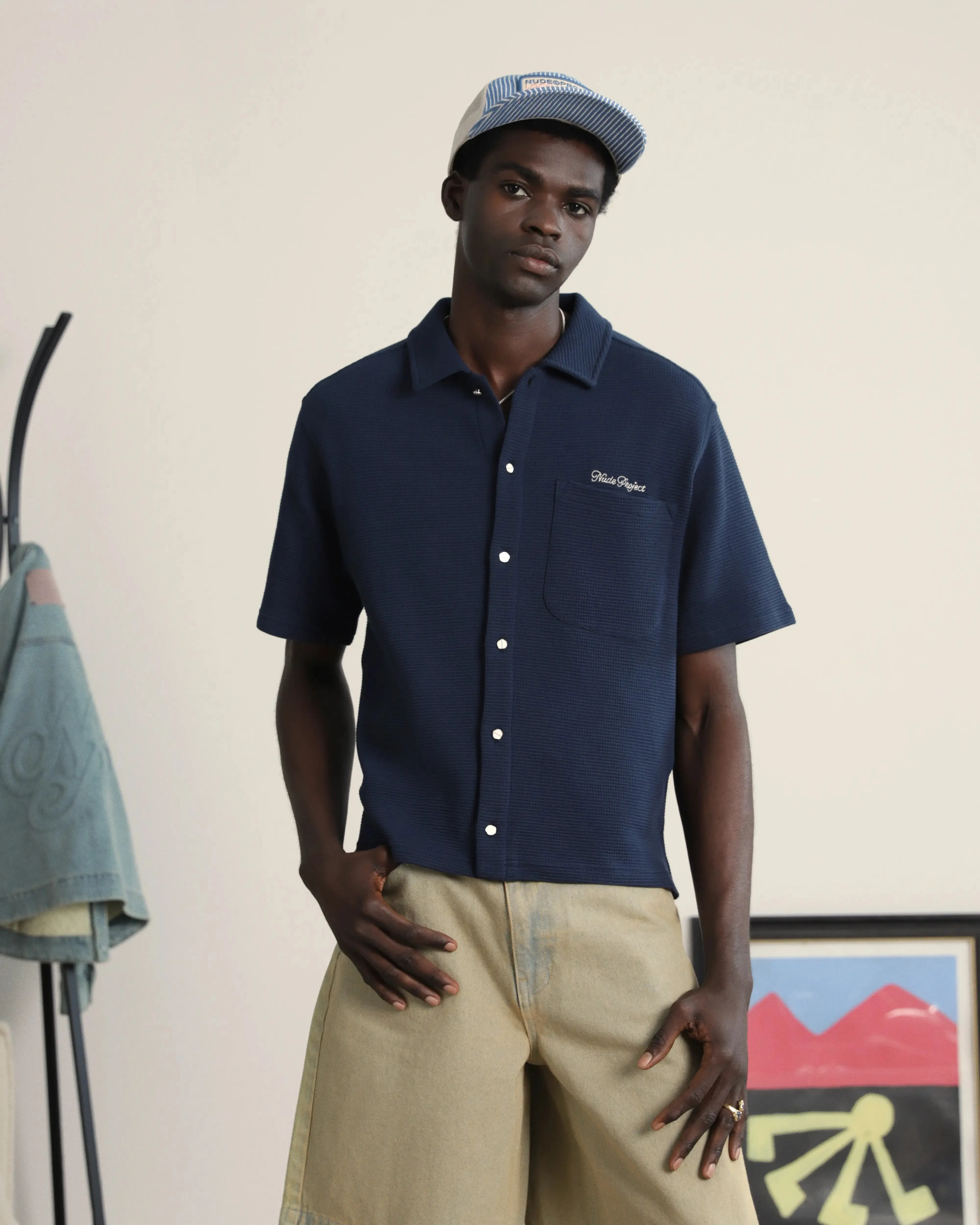 Marbella Waffle Shirt Navy sold by Nude Project product image thumbnail 2