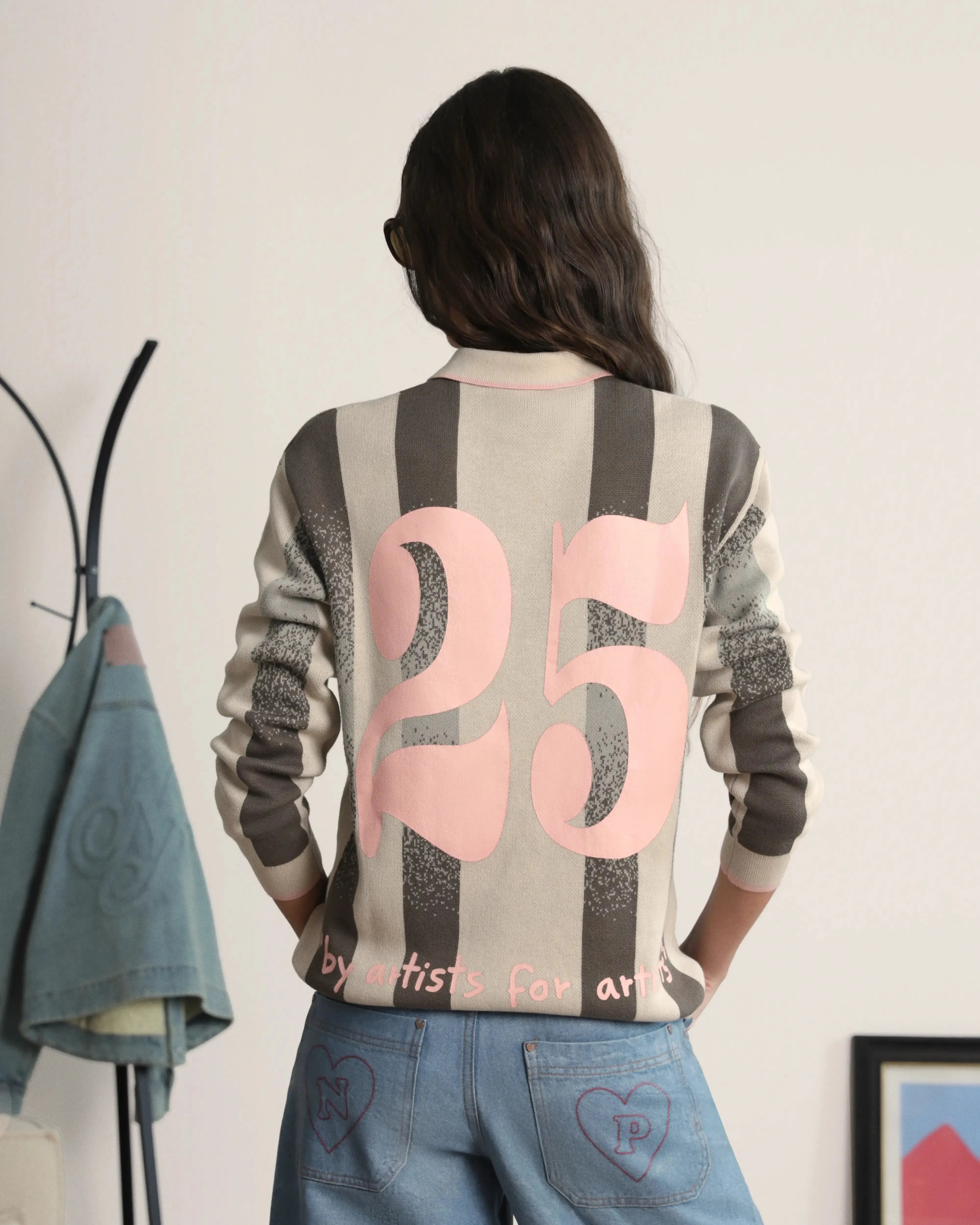 Vizcaya Football Polo Knit Grey sold by Nude Project product image thumbnail 5