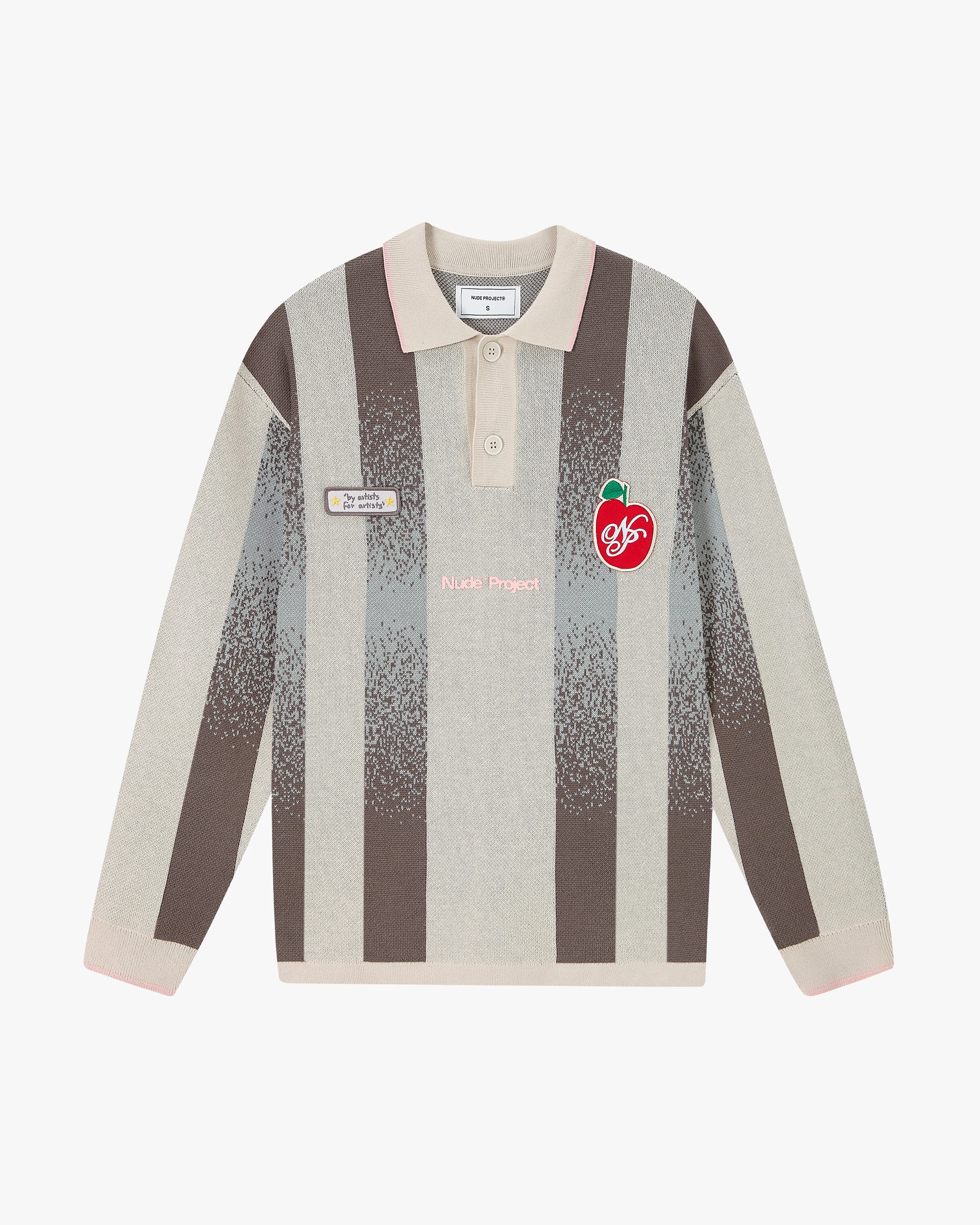 Vizcaya Football Polo Knit Grey sold by Nude Project