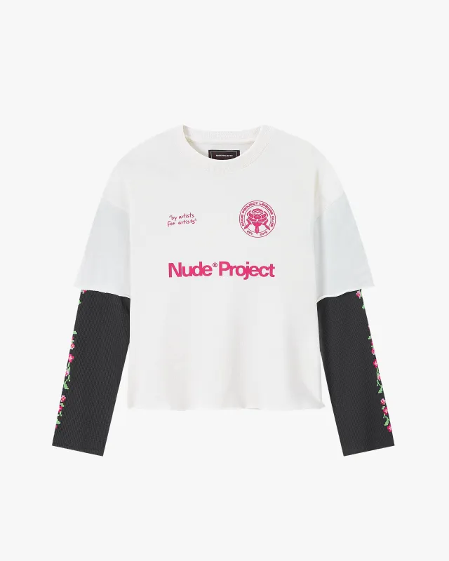 Patty Waffle Longsleeve White sold by Nude Project
