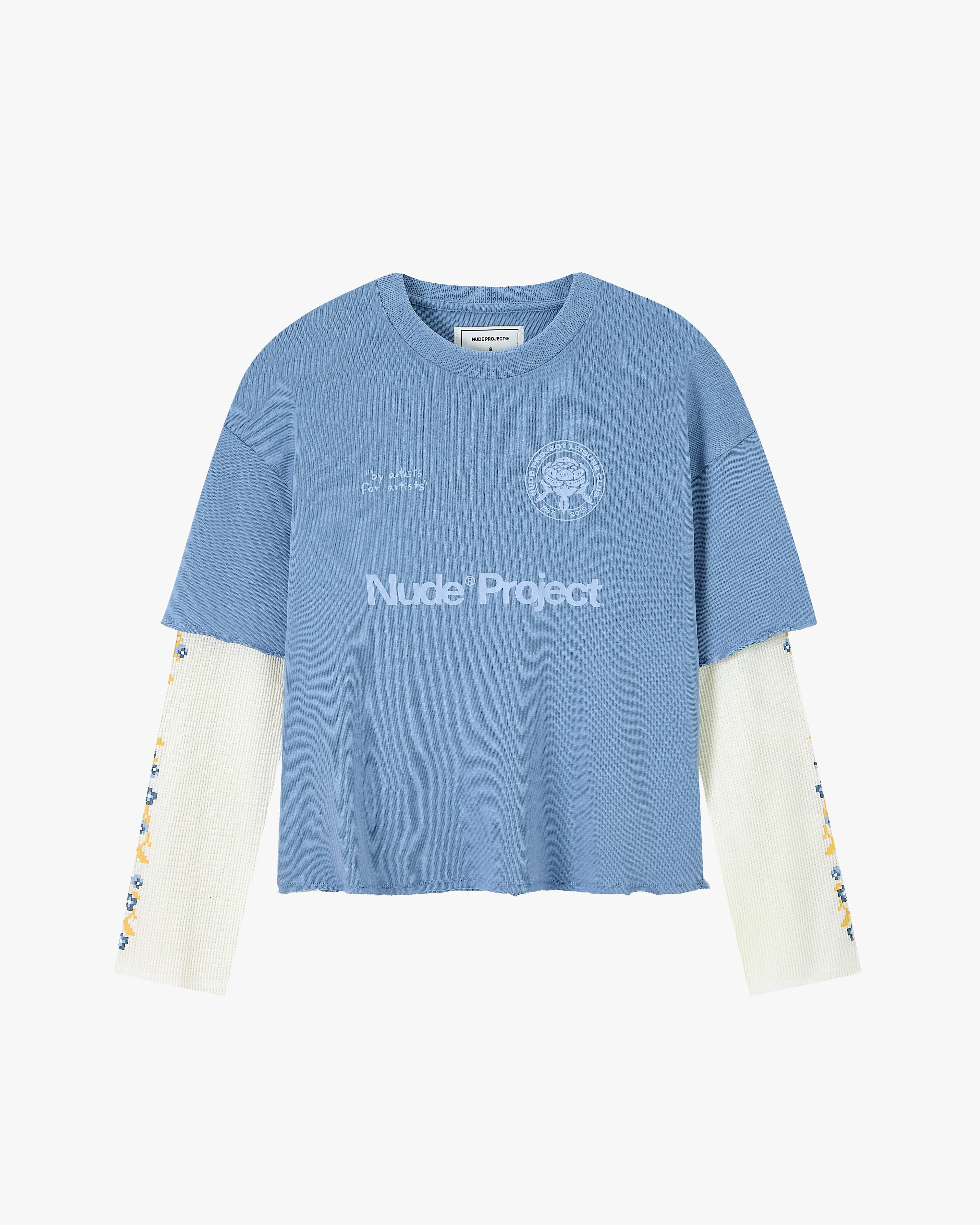 Patty Waffle Longsleeve Blue sold by Nude Project