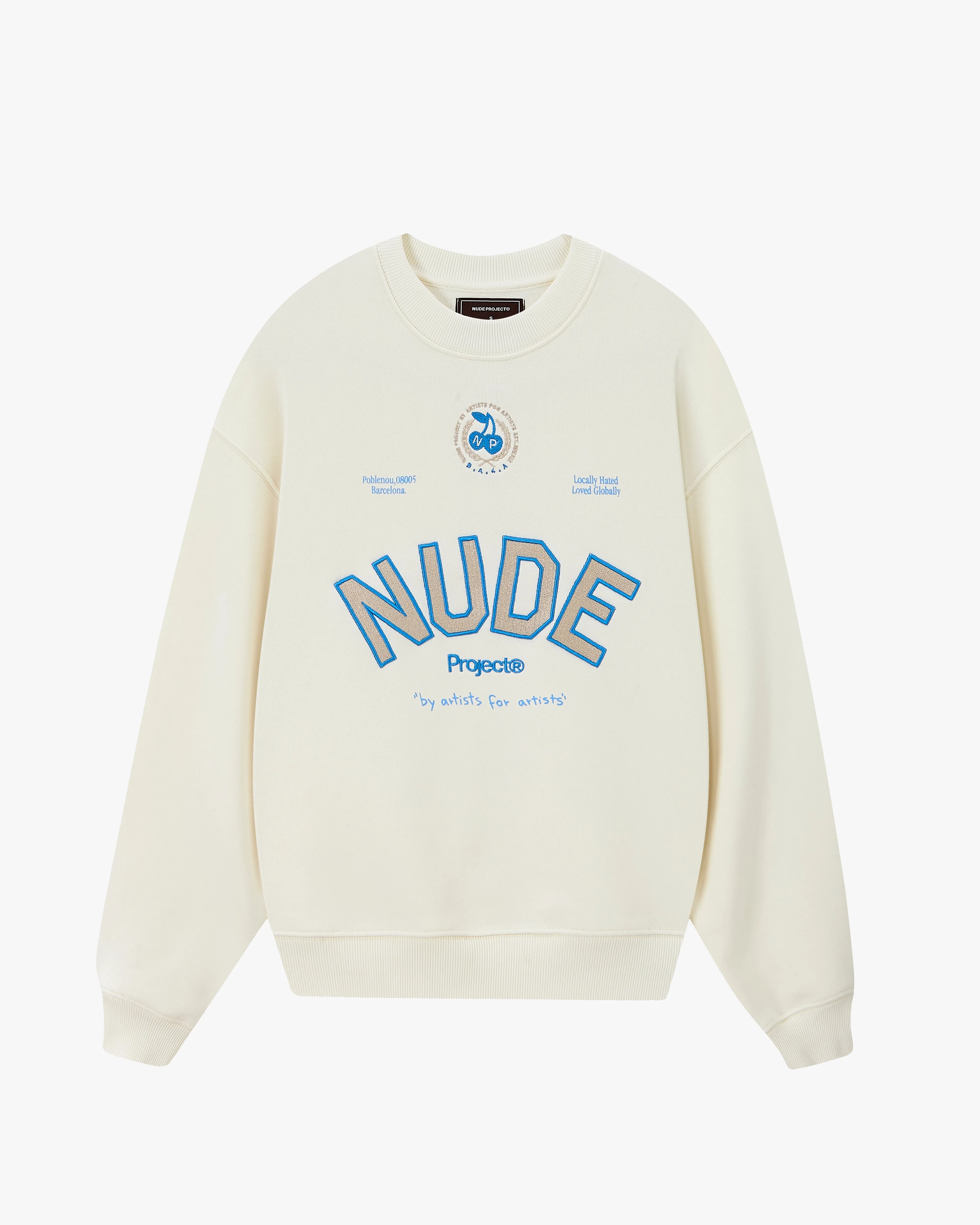 Varsity Sweatshirt Marshmallow sold by Nude Project