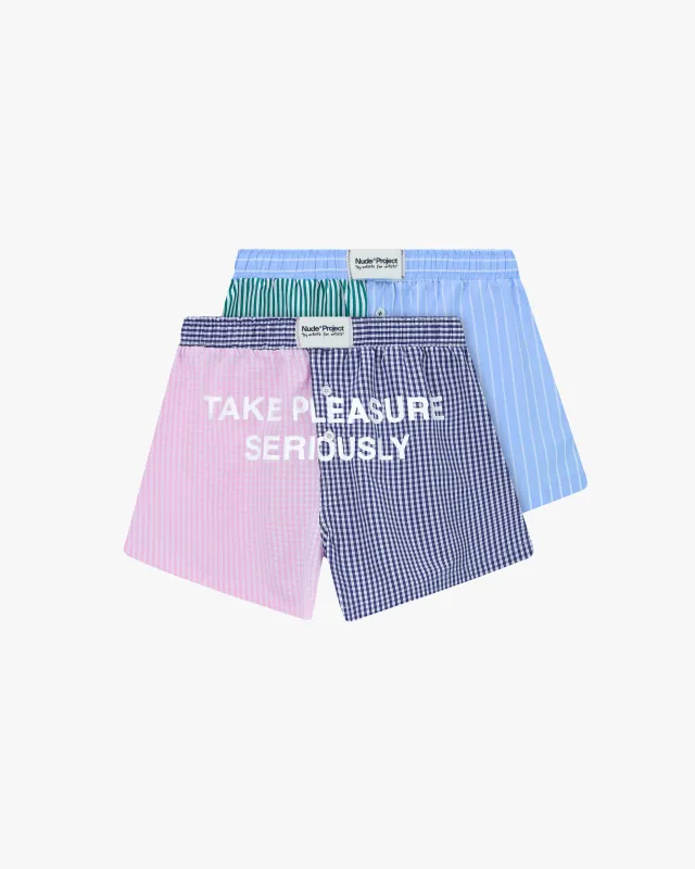 Sleek Stripes Boxers Pwk/Tps 2Xpack sold by Nude Project