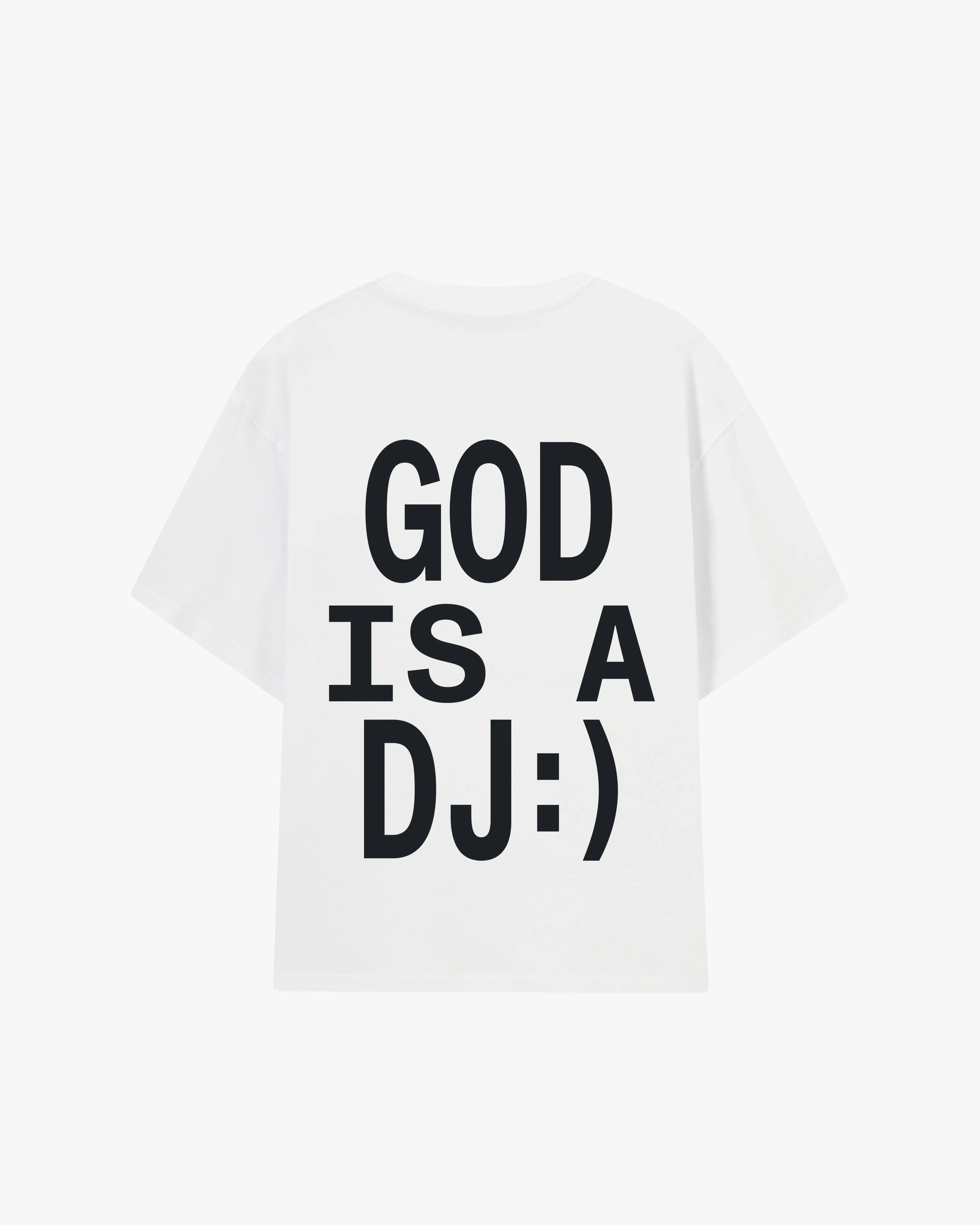 God is a DJ Tee White sold by Nude Project