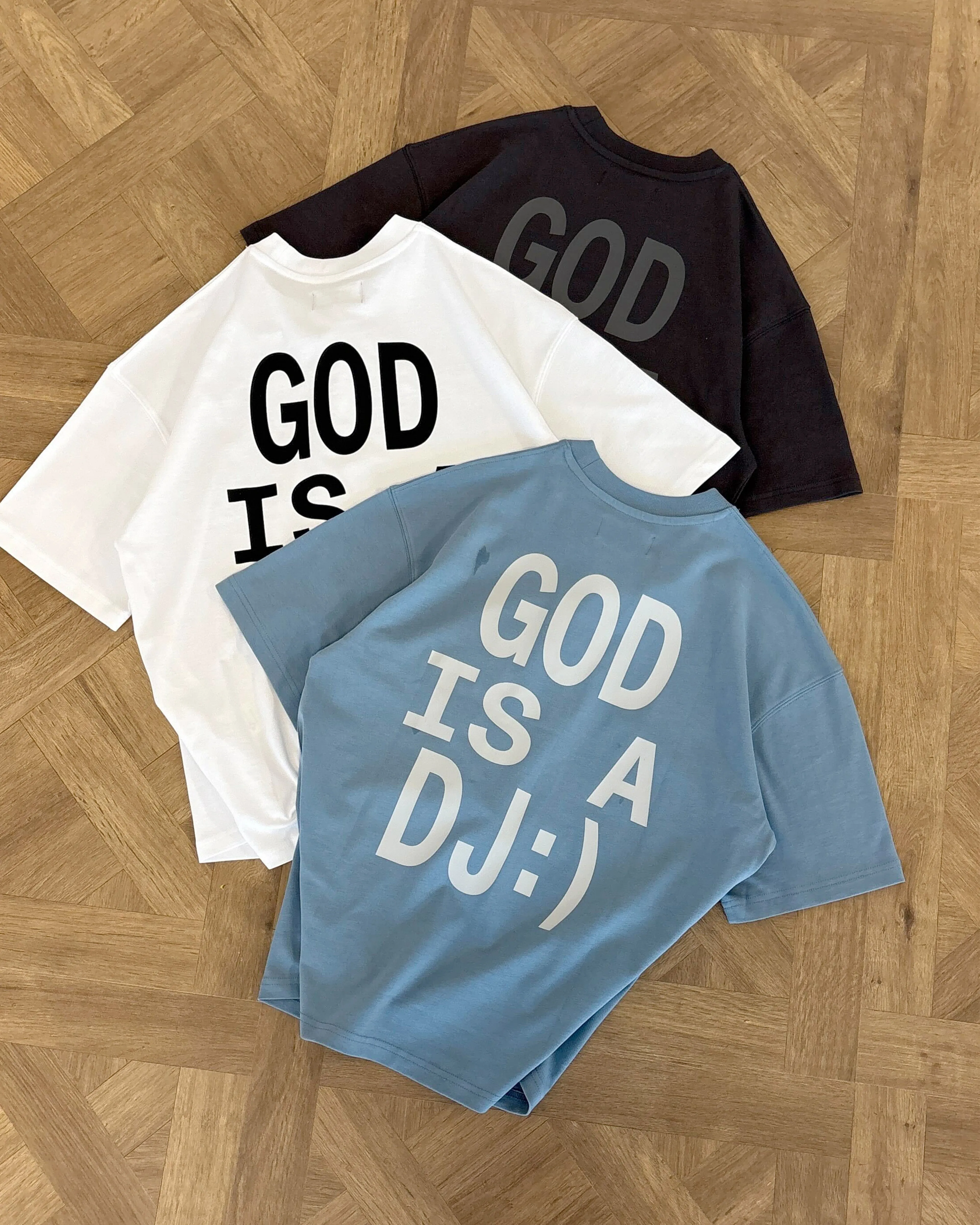 God is a DJ Tee White sold by Nude Project product image thumbnail 3
