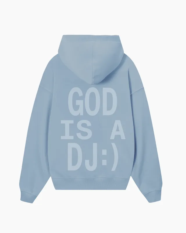 God Is A Dj Zip-Up Blue sold by Nude Project