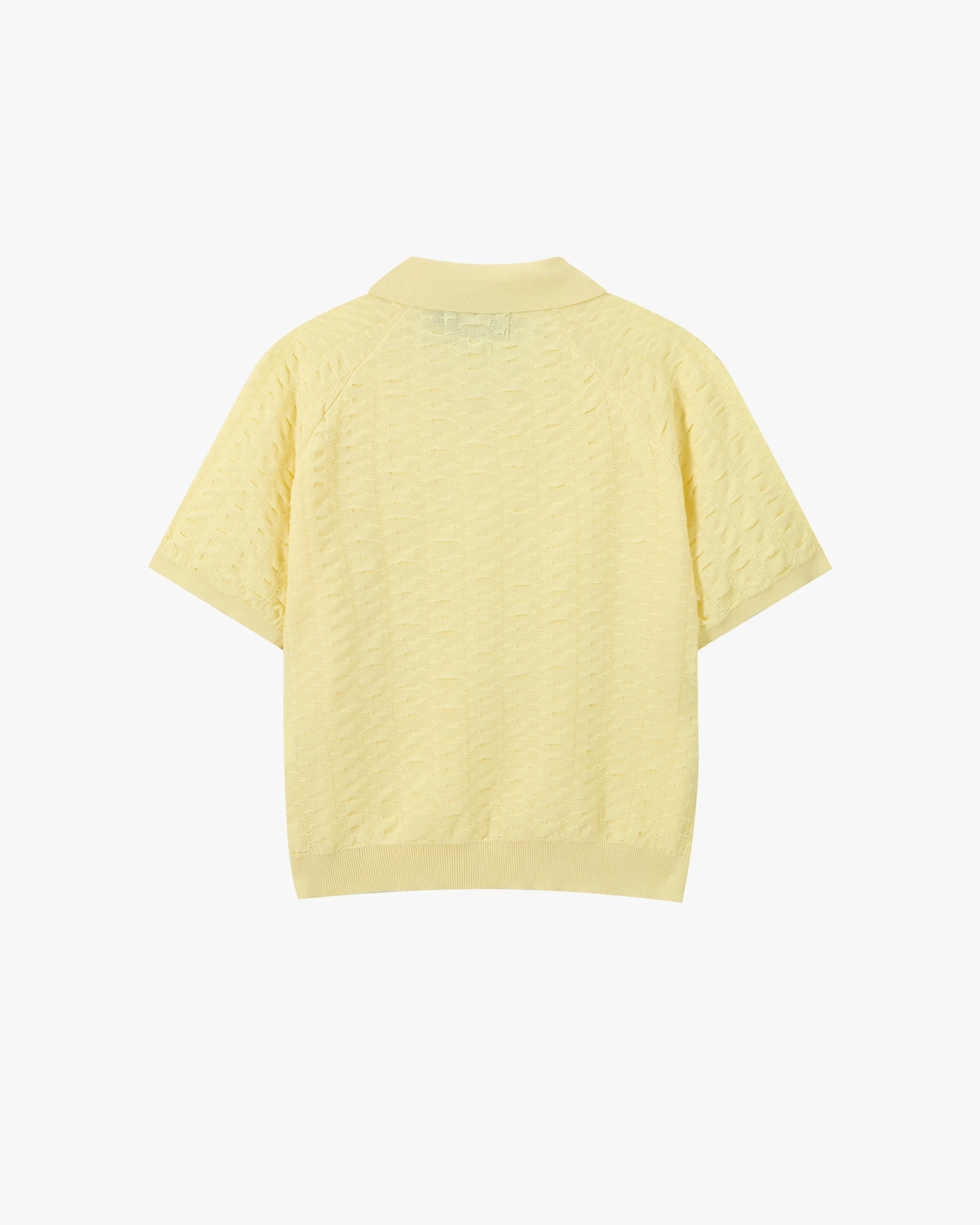 Structure Knit Polo Yellow sold by Nude Project product image thumbnail 5