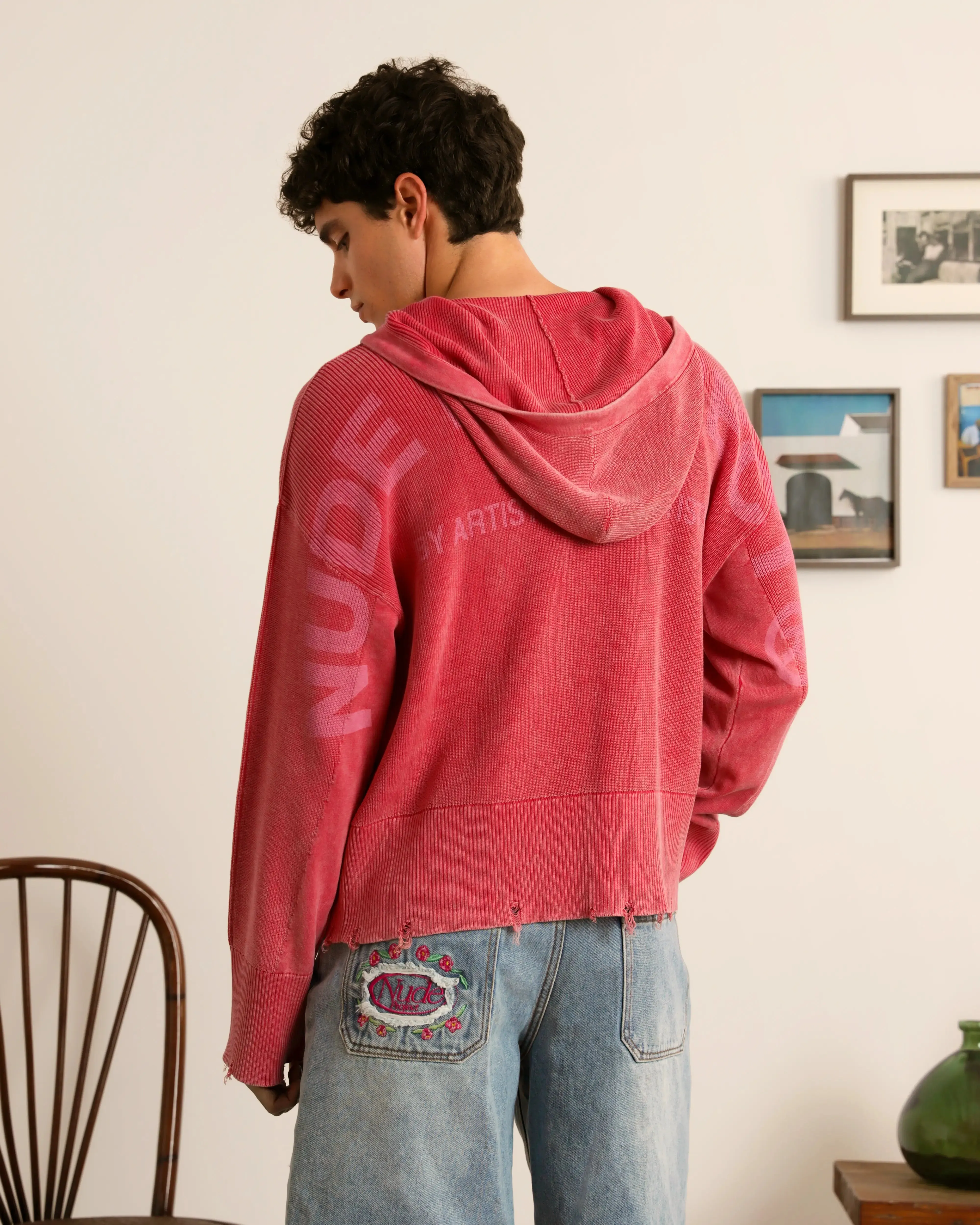 Perfect Cropped Zip-Up Hoodie Raspberry sold by Nude Project product image thumbnail 5