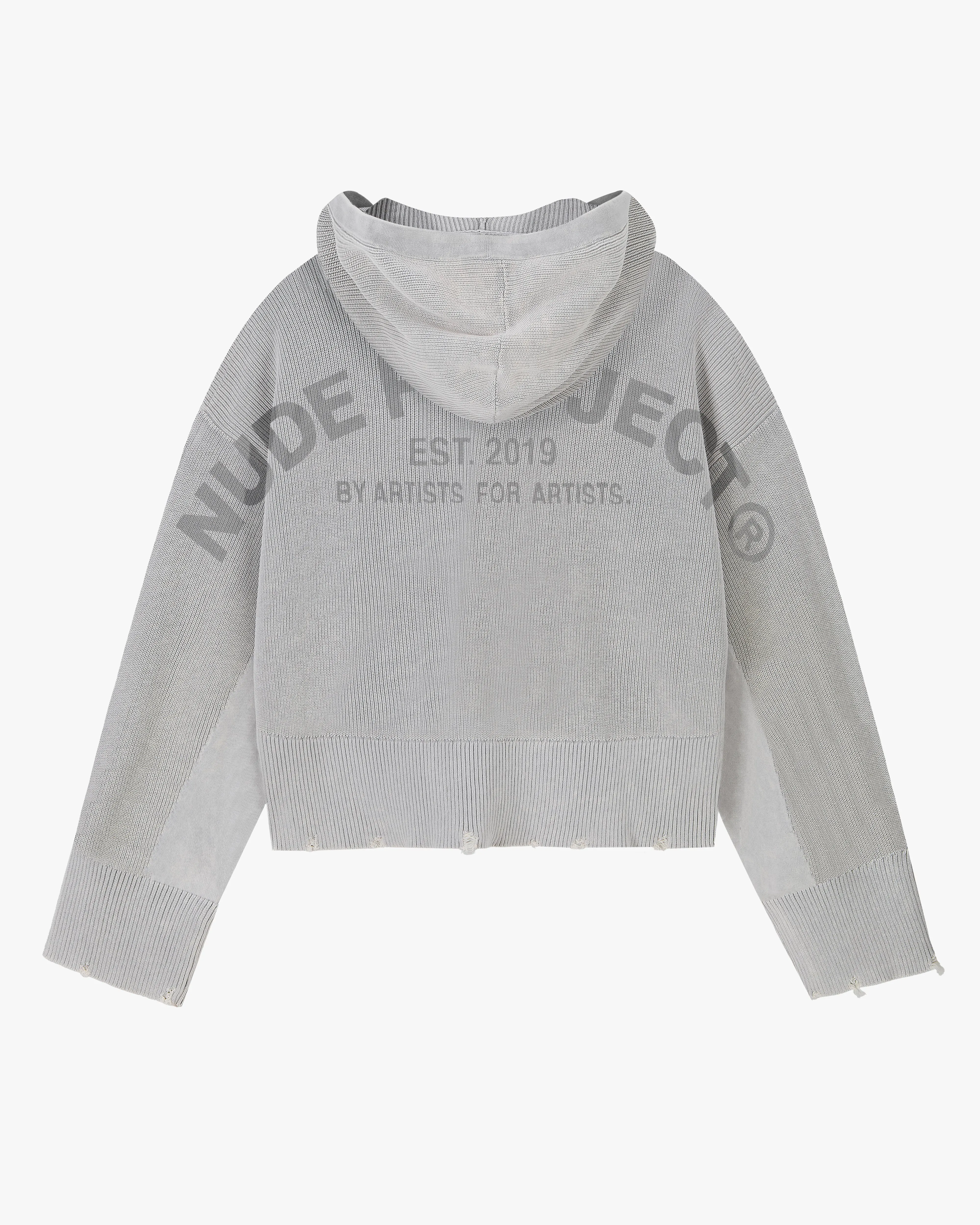 Perfect Cropped Zip-Up Hoodie Grey sold by Nude Project