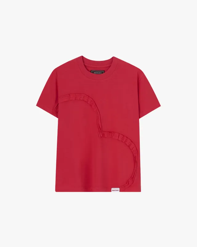 Heart Slim Tee Red sold by Nude Project