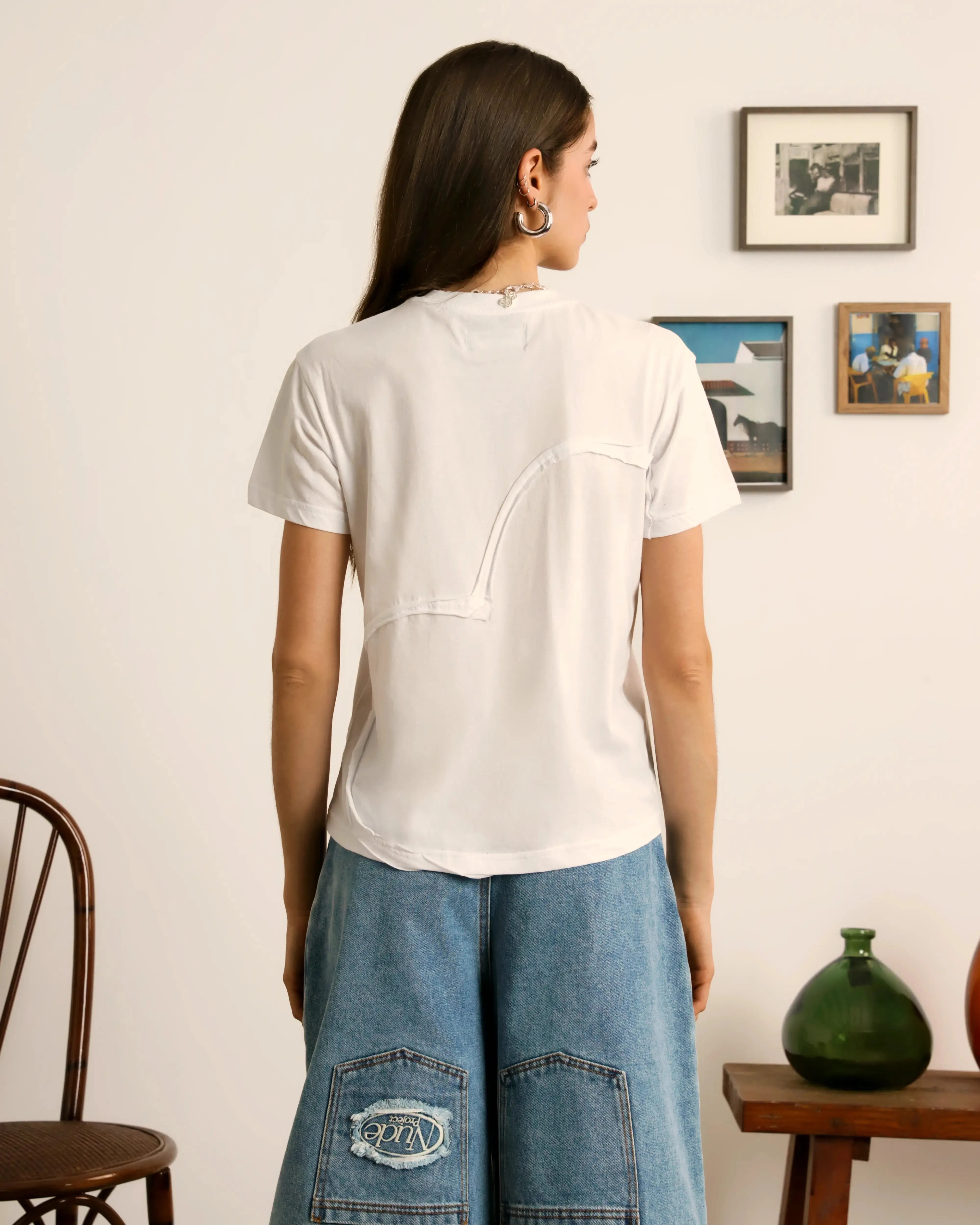 Heart Slim Tee White sold by Nude Project product image thumbnail 4