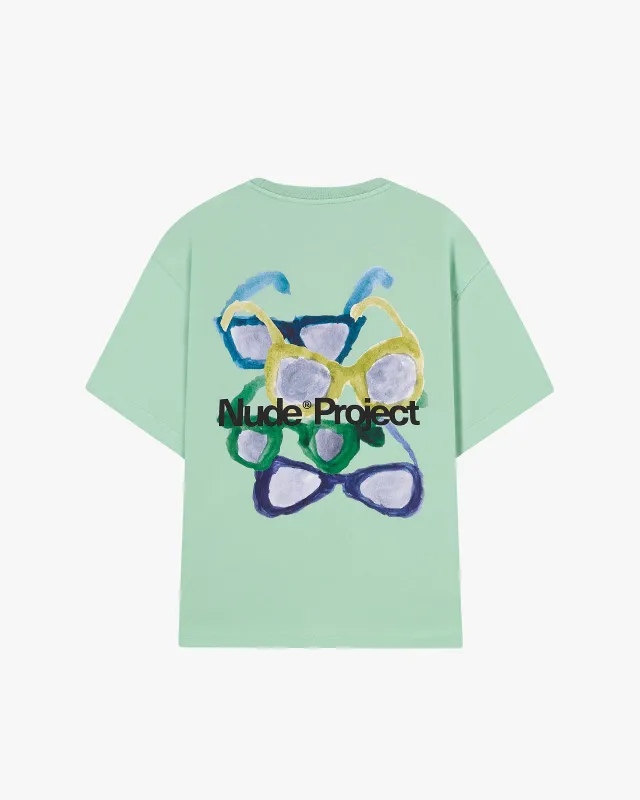Sunglasses Tee Pale Green sold by Nude Project