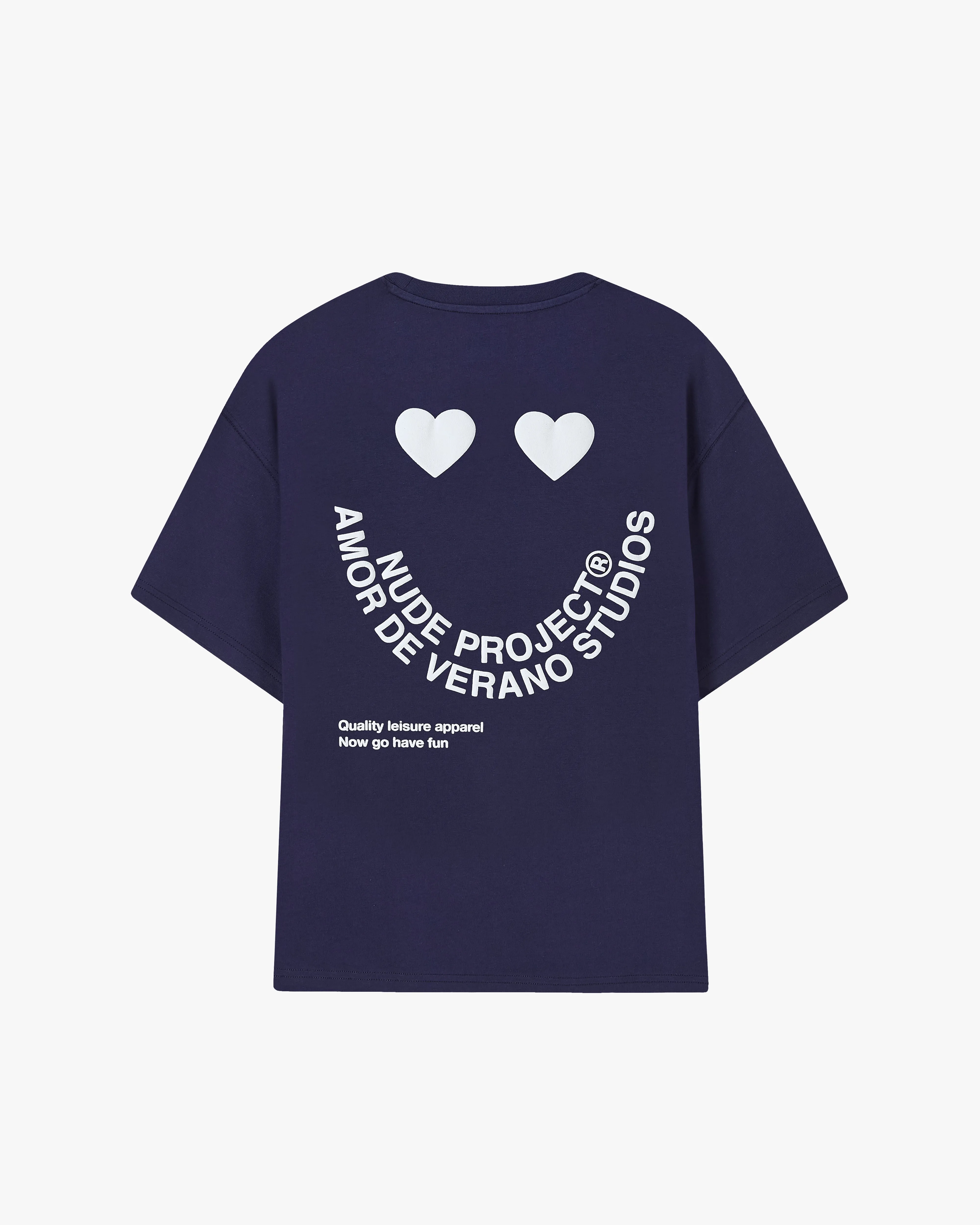 Happy Tee Navy sold by Nude Project