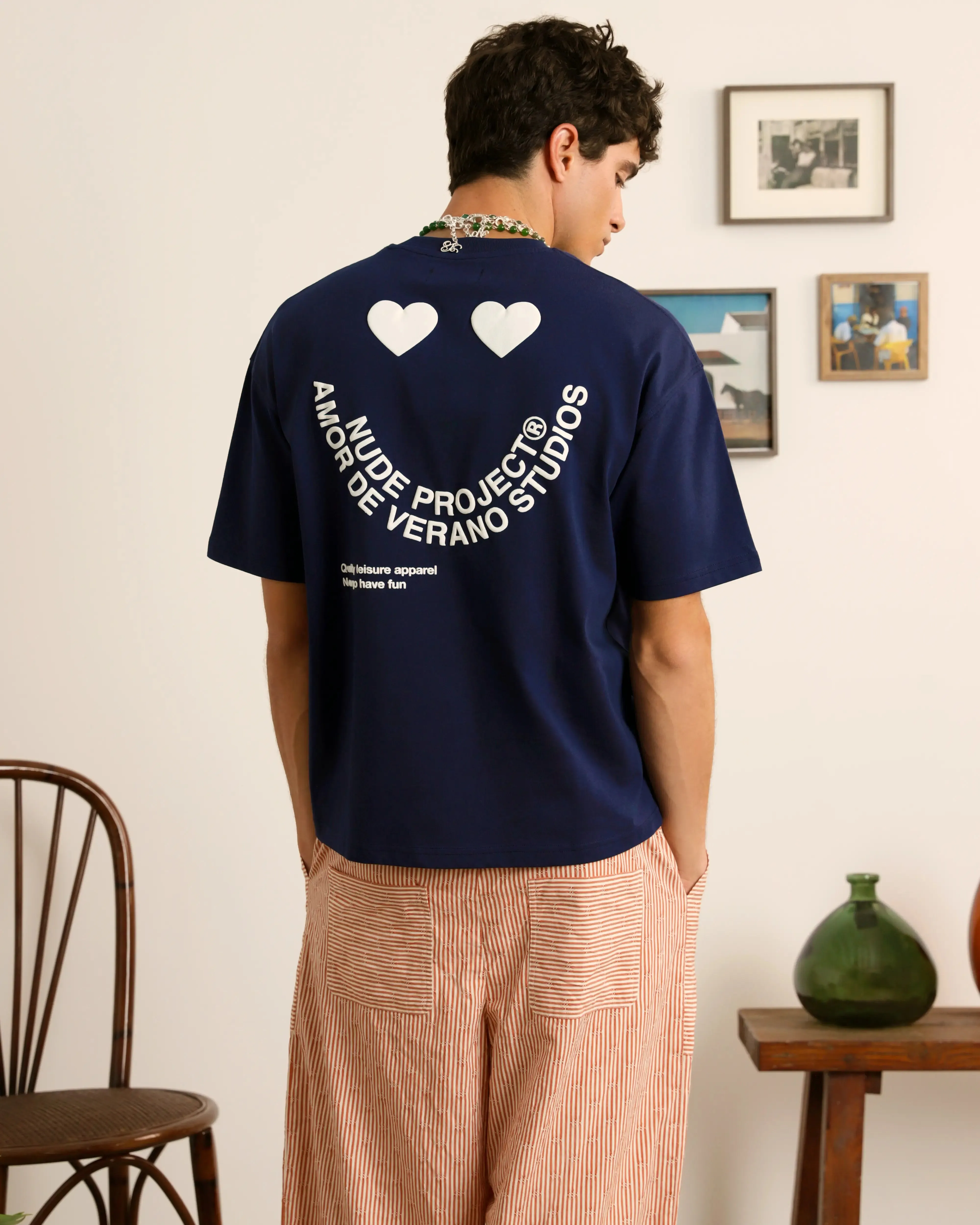 Happy Tee Navy sold by Nude Project product image thumbnail 2