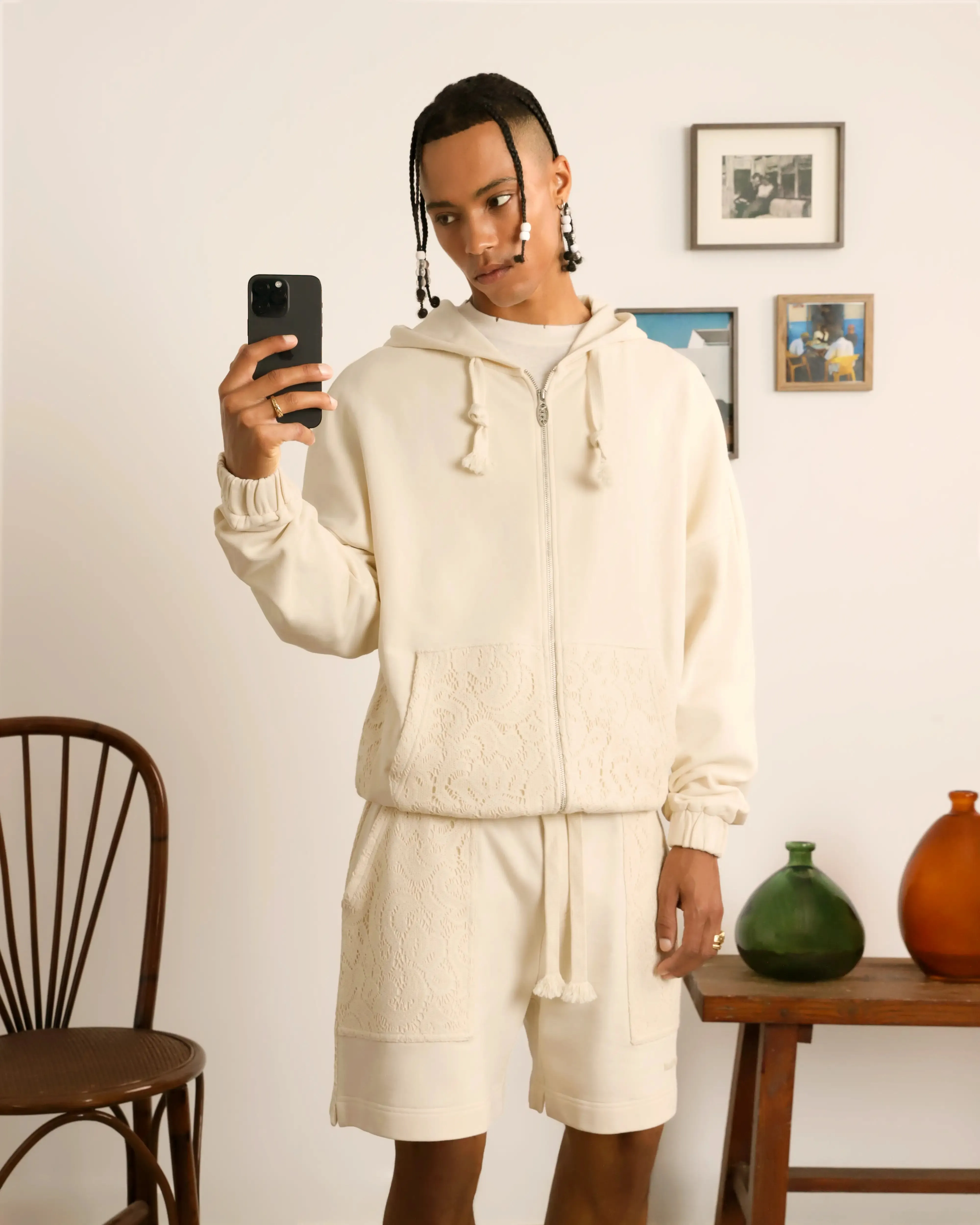 Lace Zip-Up Hoodie sold by Nude Project product image thumbnail 2